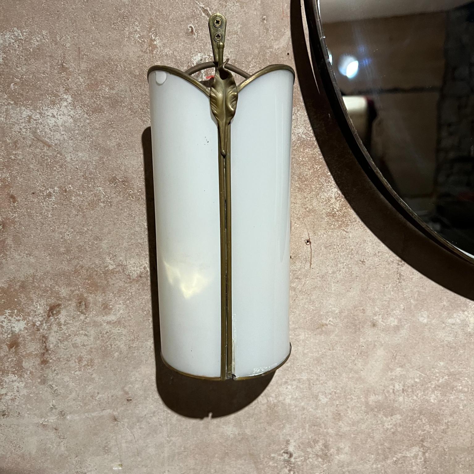 Late 20th Century Hotel Del Coronado Vintage White Glass Crown Sconce Jackets Pair For Sale