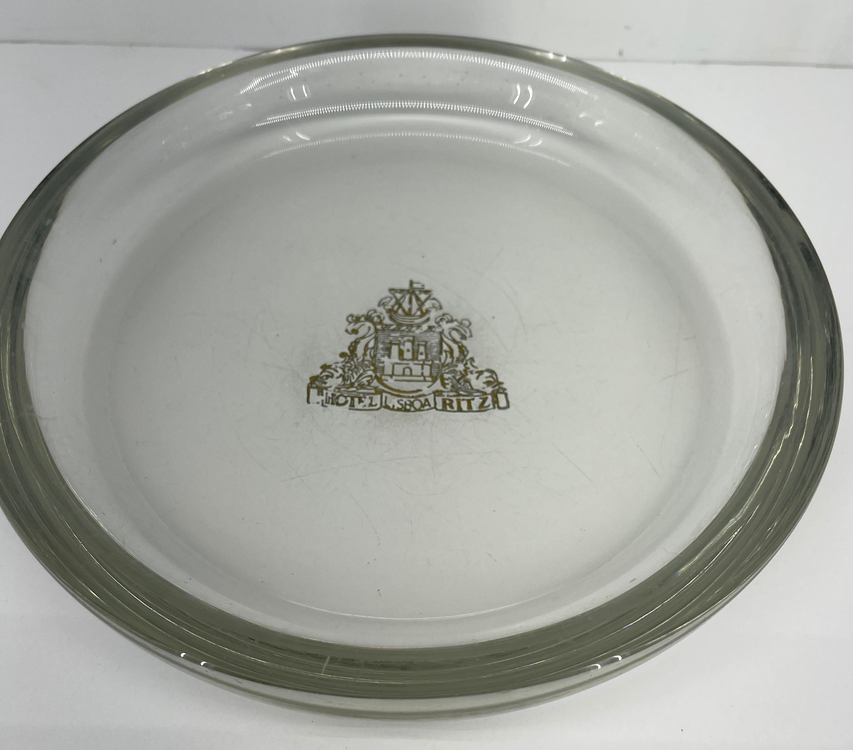 Hotel Lisbon Glass Serving Tray, Mid-Century Modern For Sale 6