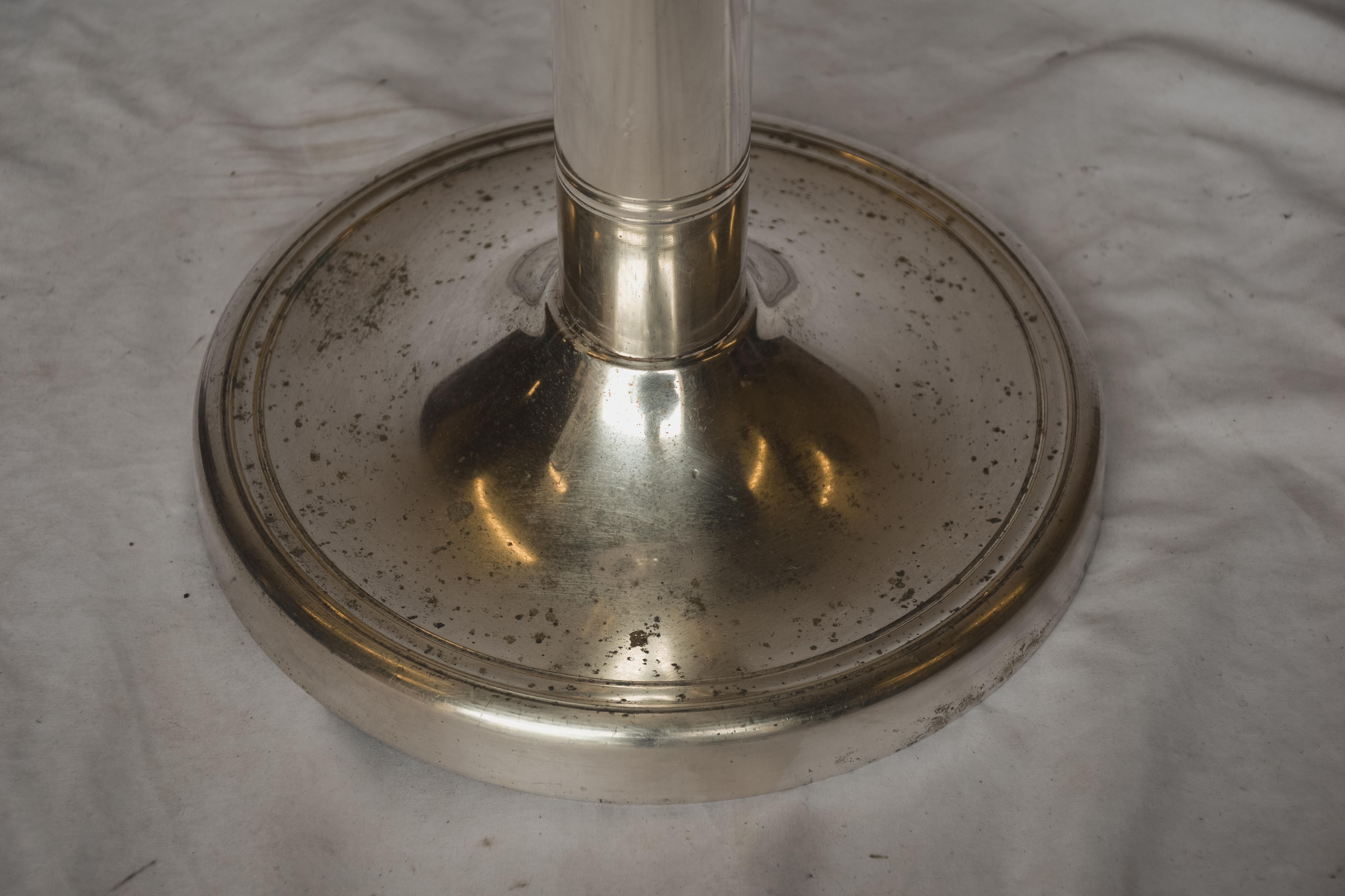 French Hotel Silver Champagne Bucket with Stand