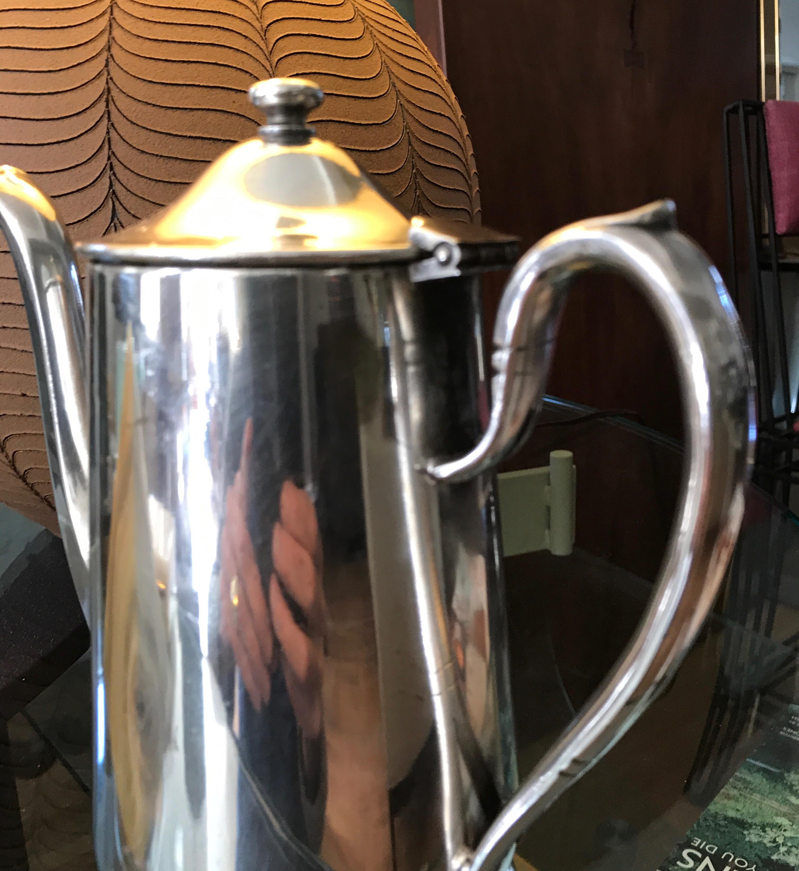 Hotel Silver Coffee Pot Pitcher For Sale 4