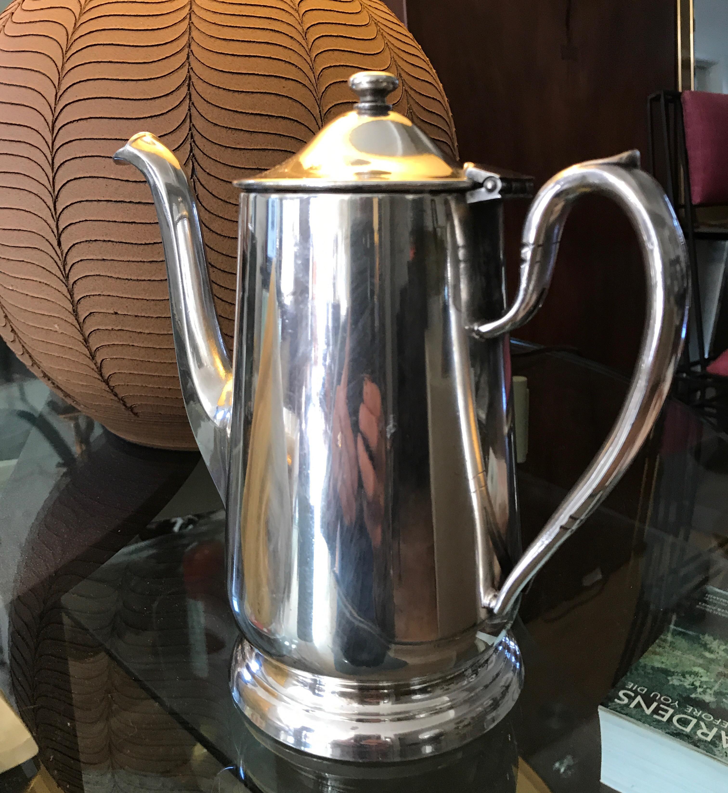 Hotel Silver Coffee Pot Pitcher For Sale 5