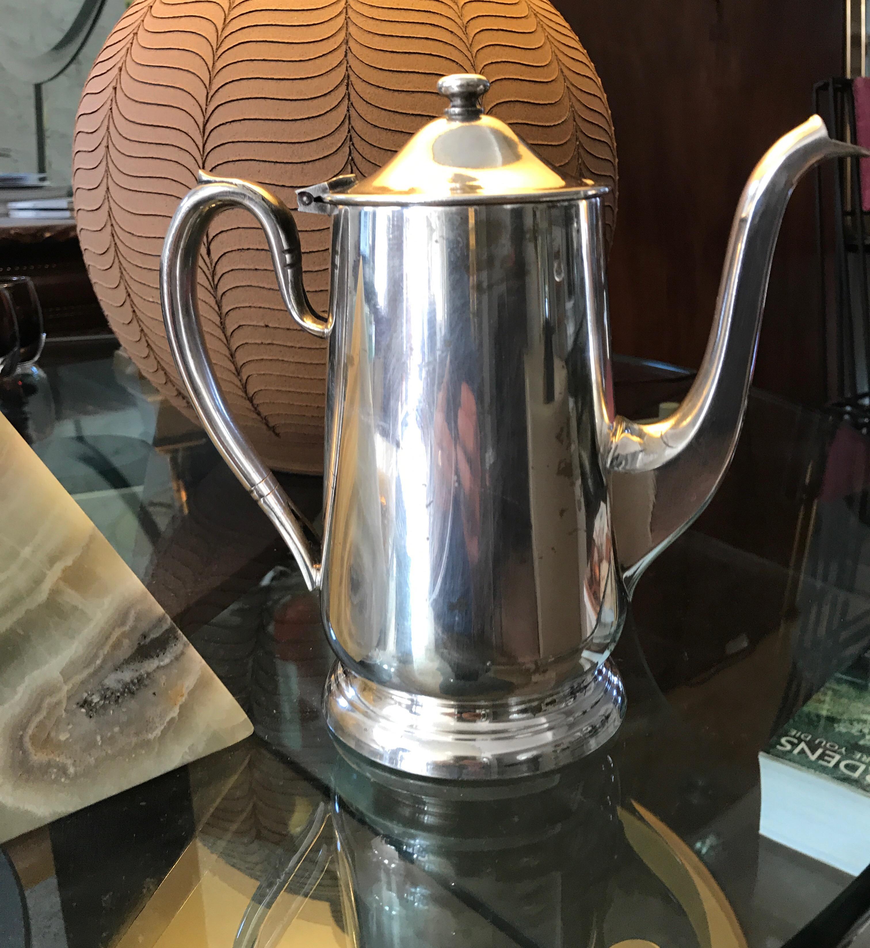 Hotel Silver Coffee Pot Pitcher For Sale 7