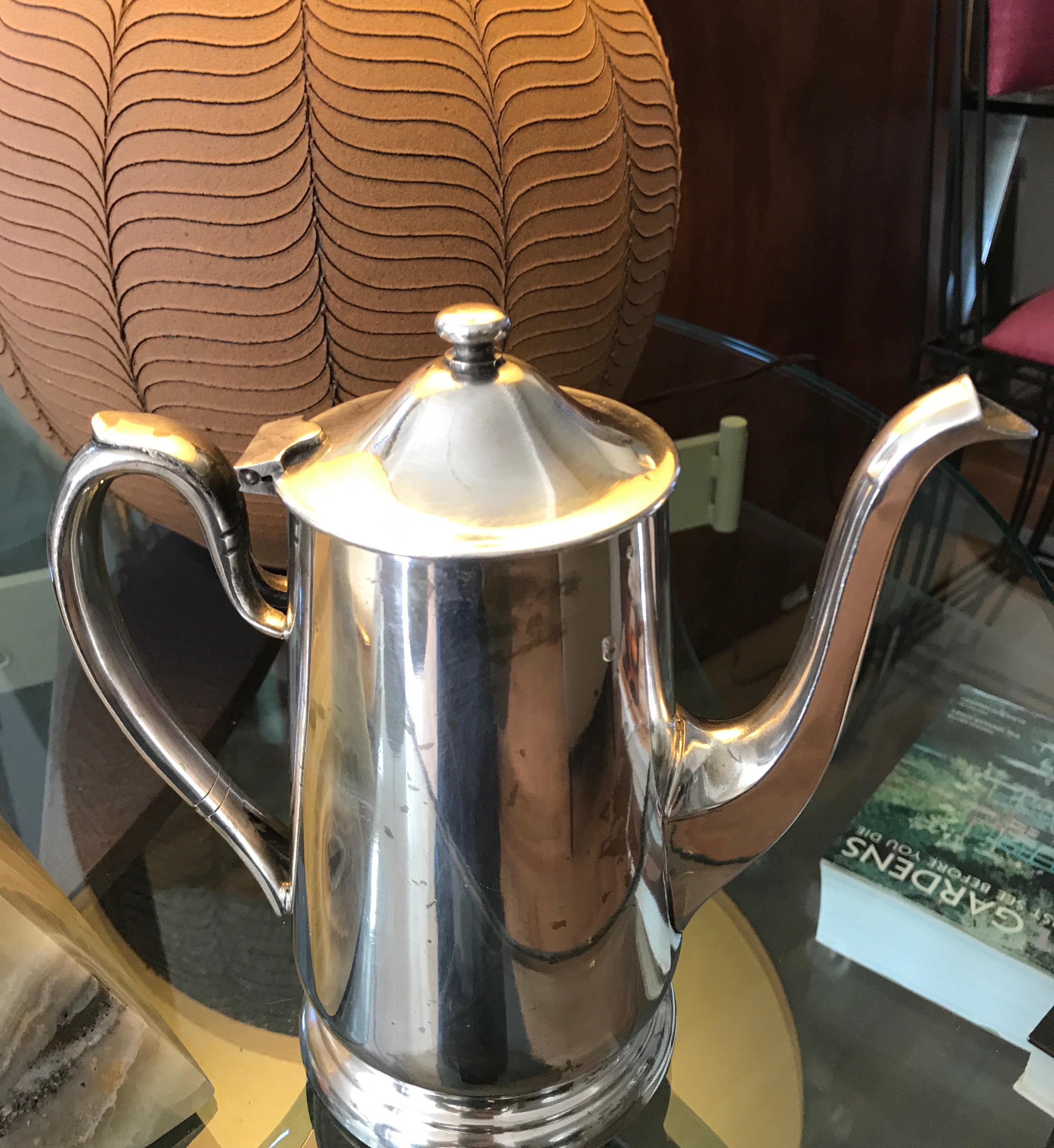Hotel Silver Coffee Pot Pitcher For Sale 8