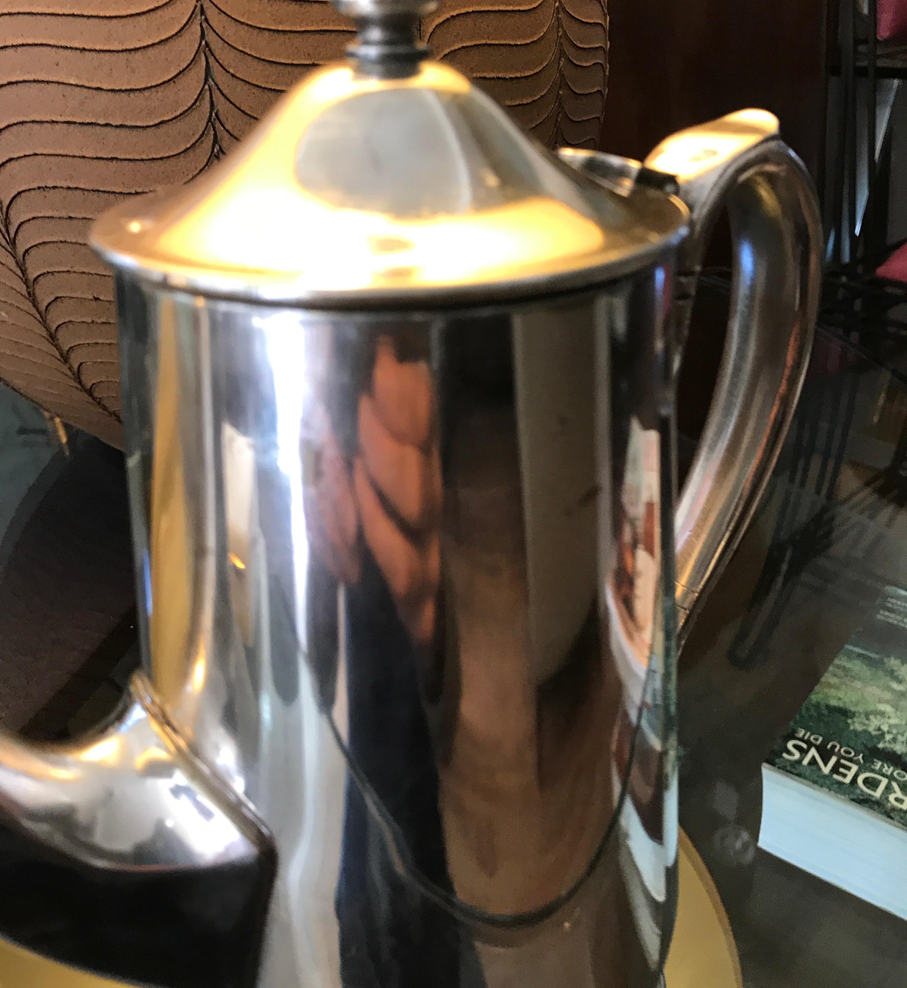 Hotel Silver Coffee Pot Pitcher For Sale 11