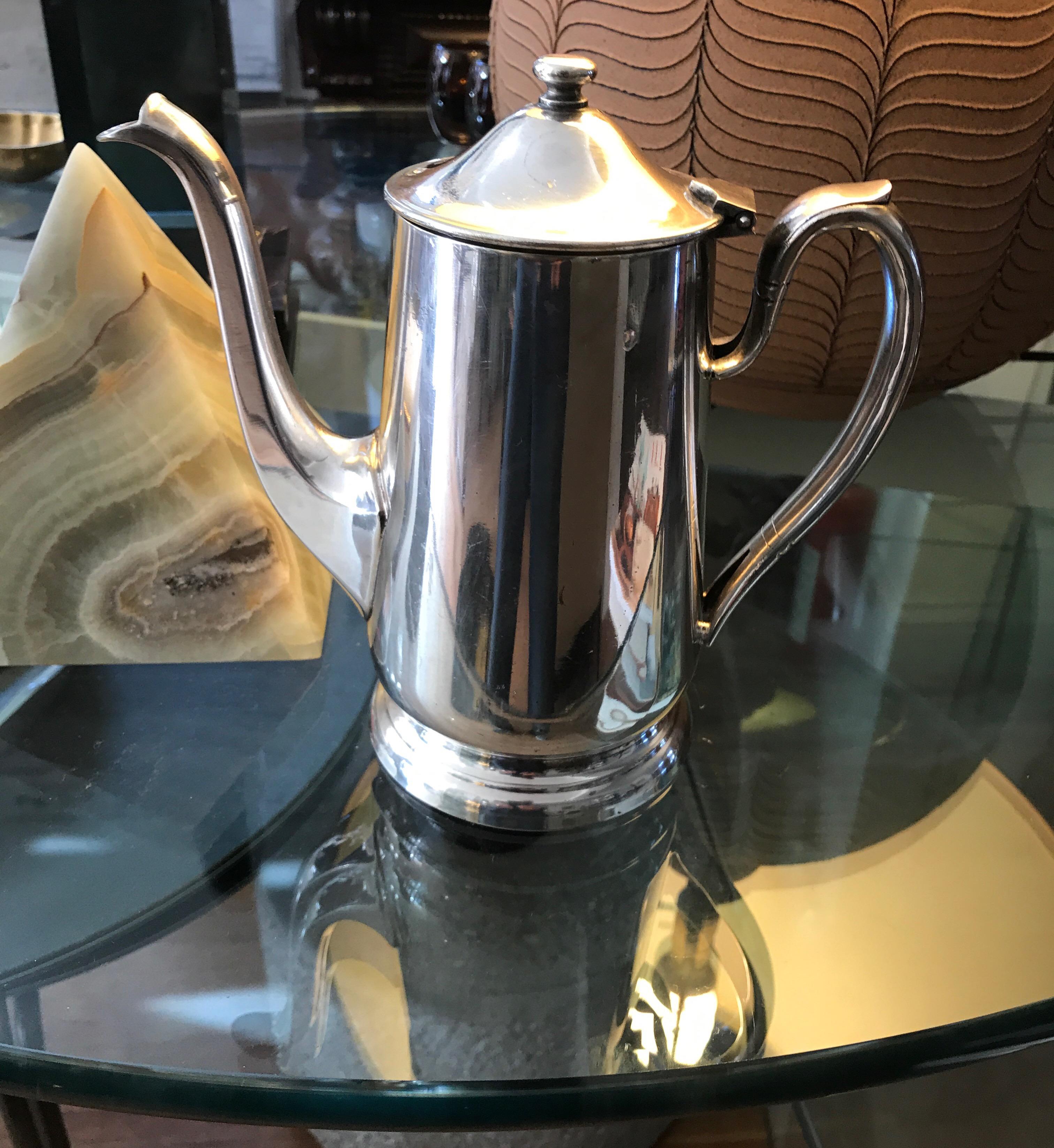 Hotel Silver Coffee Pot Pitcher For Sale 12