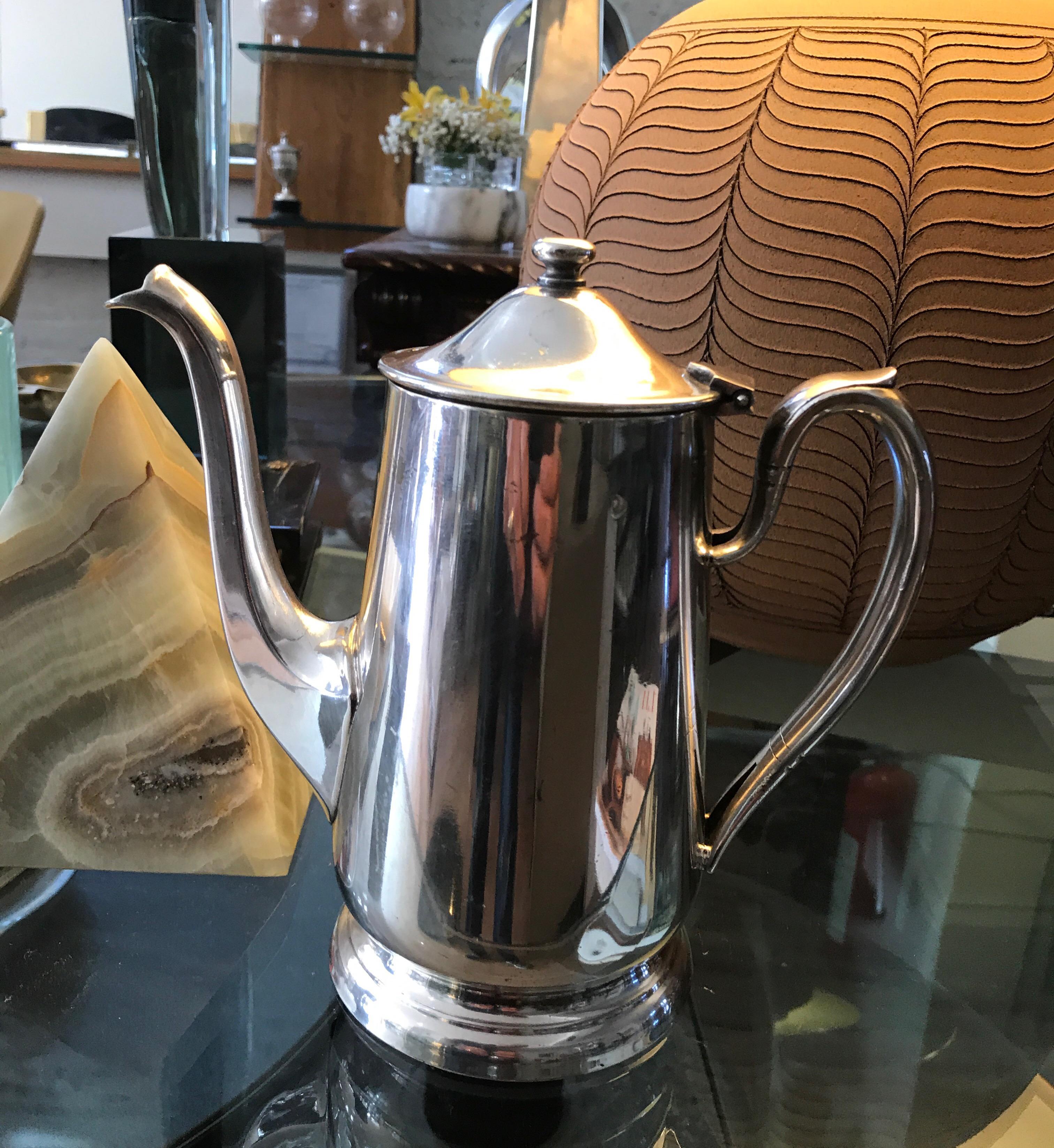 Hotel Silver Coffee Pot Pitcher For Sale 13