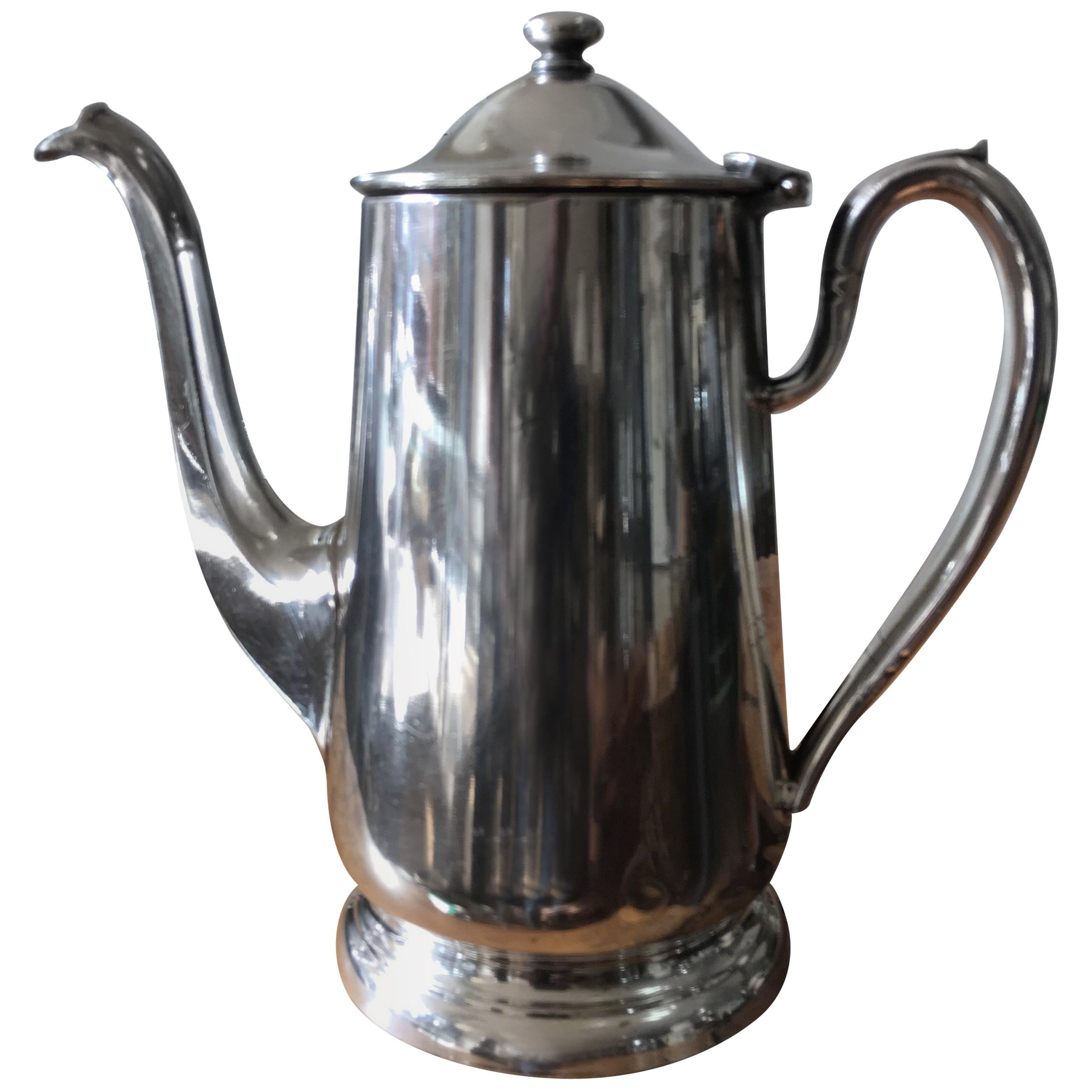 Hotel Silver Coffee Pot Pitcher For Sale