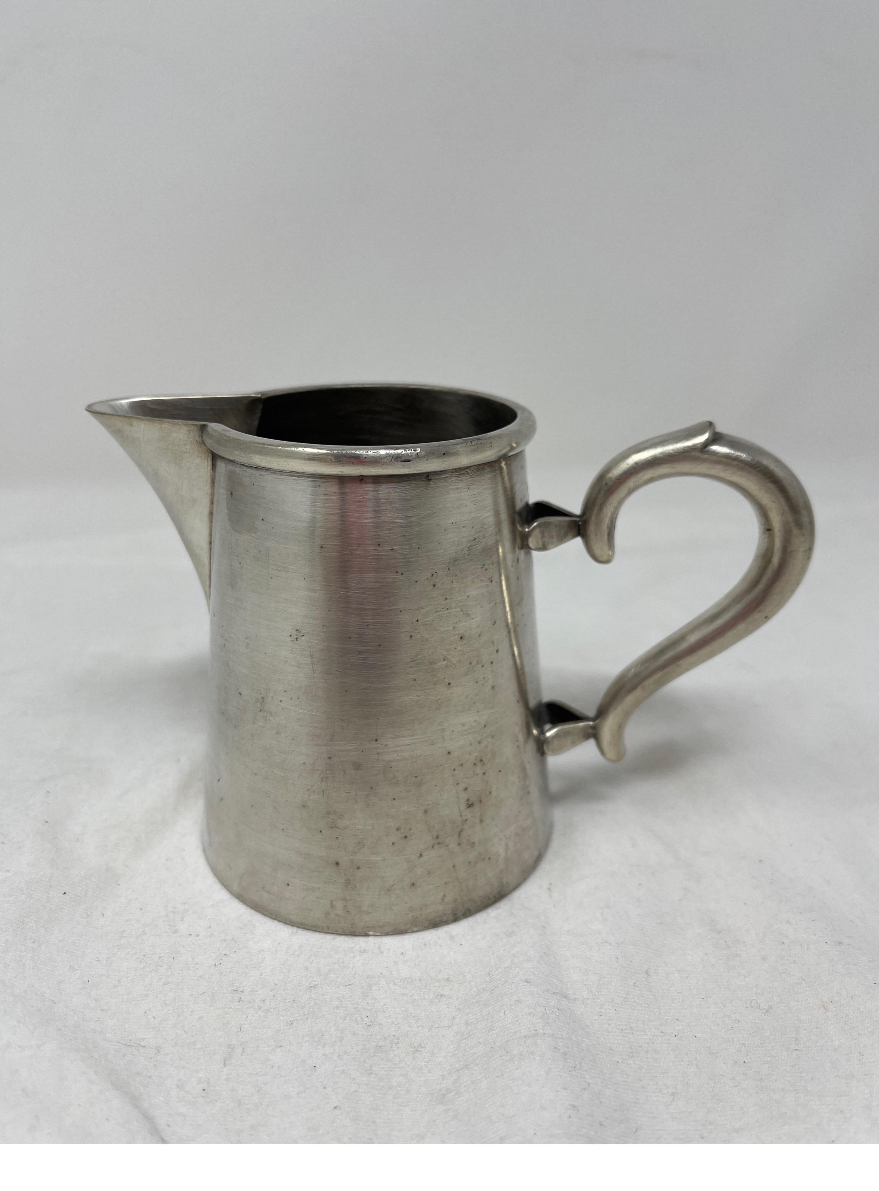 Enjoy your coffee or tea with this adorable little 19th century Hotel Silver creamer. Elevate your morning routine or use this pitcher to old pens, pencils or a fresh cut flower.
Measures: 2.5