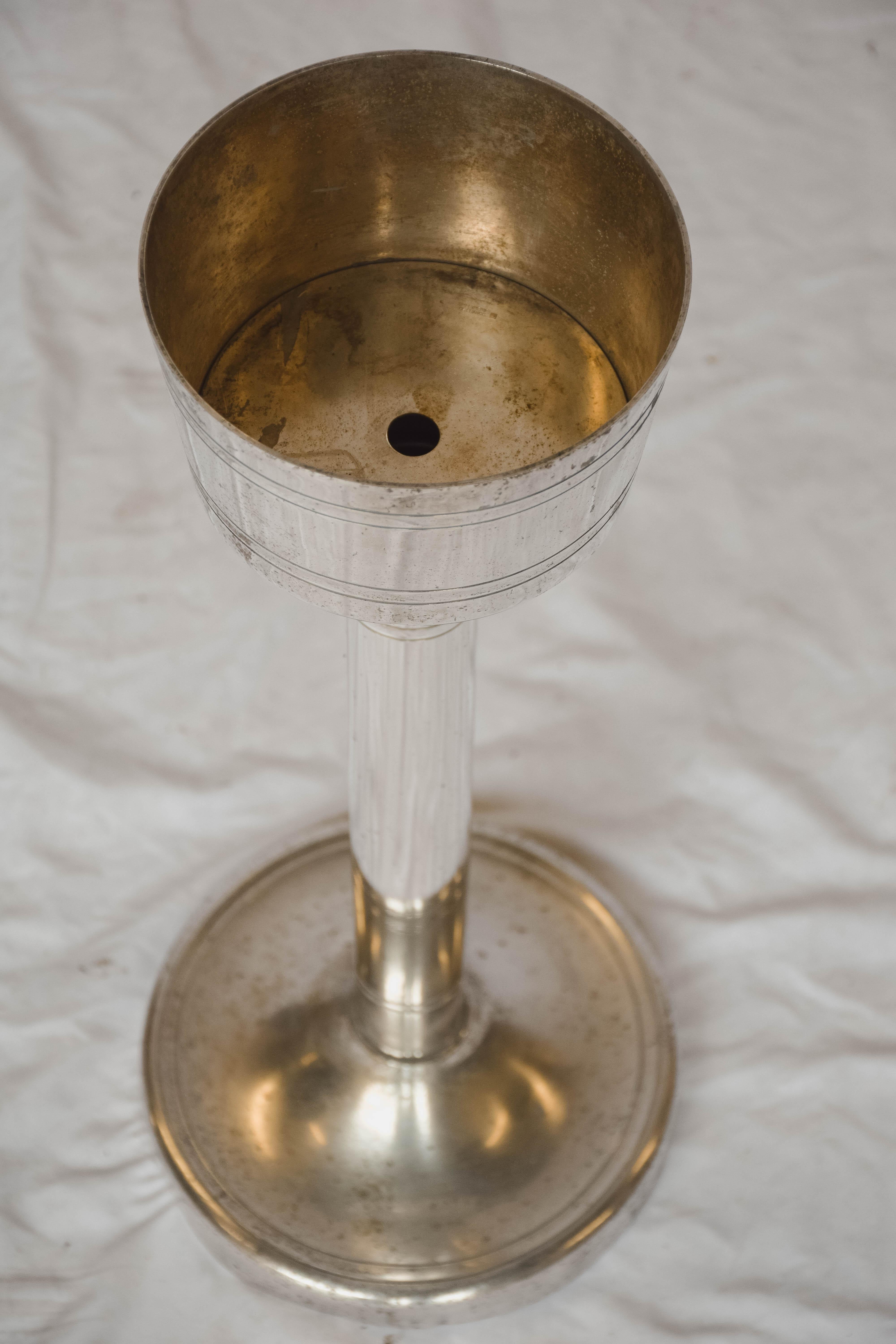 20th Century Hotel Silver French Champagne Bucket with Stand