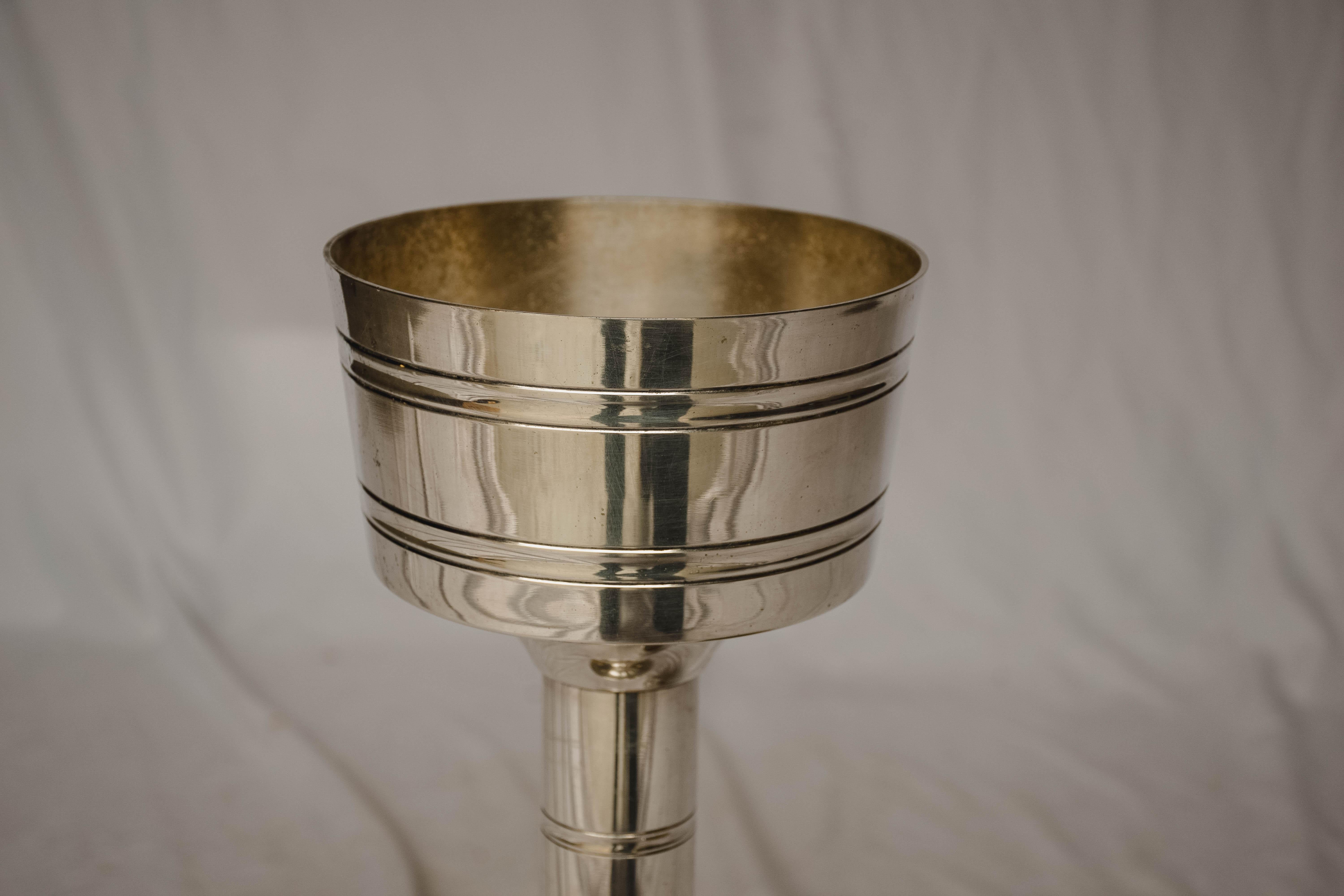 Silver Plate Hotel Silver French Champagne Bucket with Stand