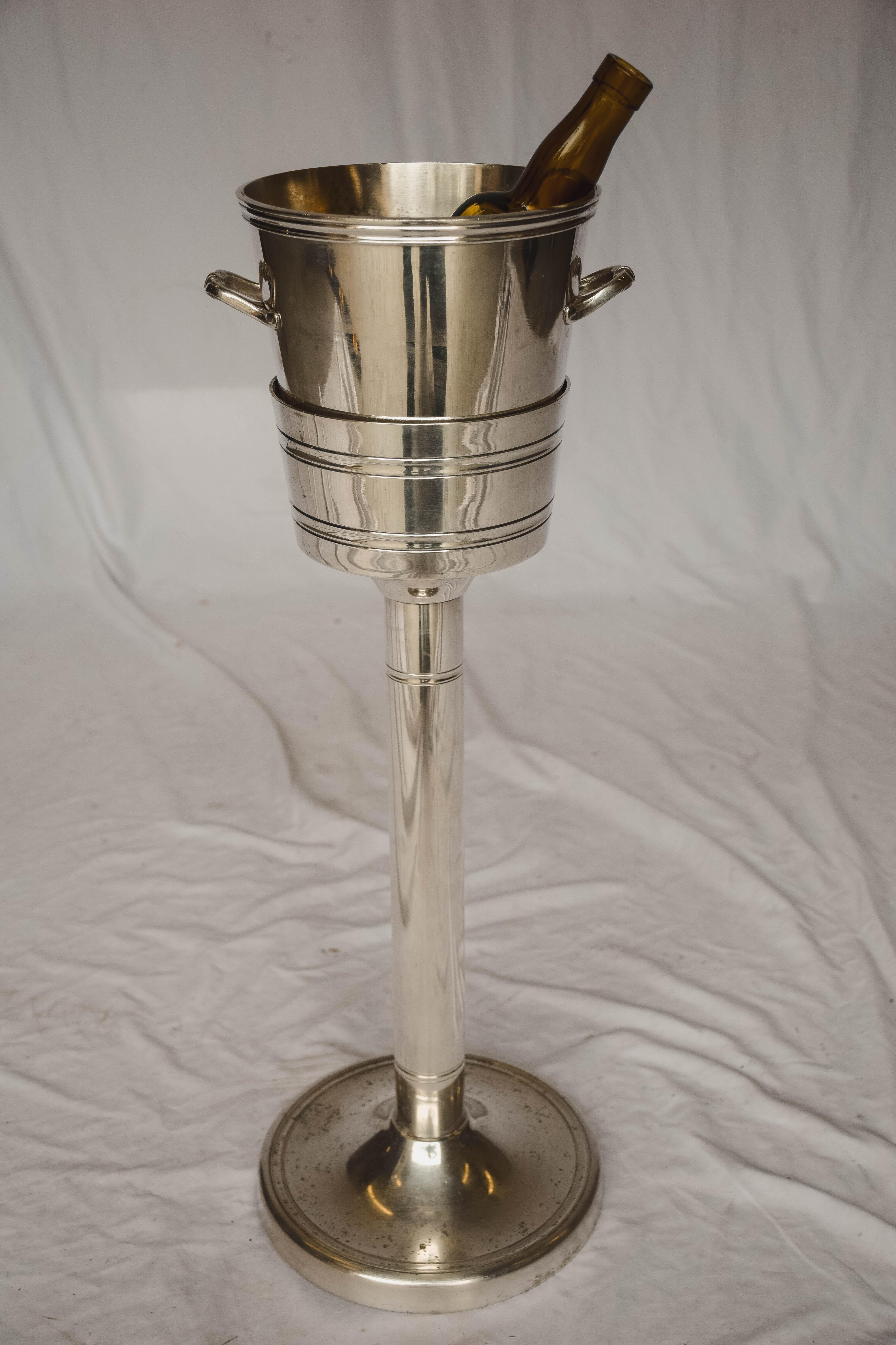Hotel Silver French Champagne Bucket with Stand 3