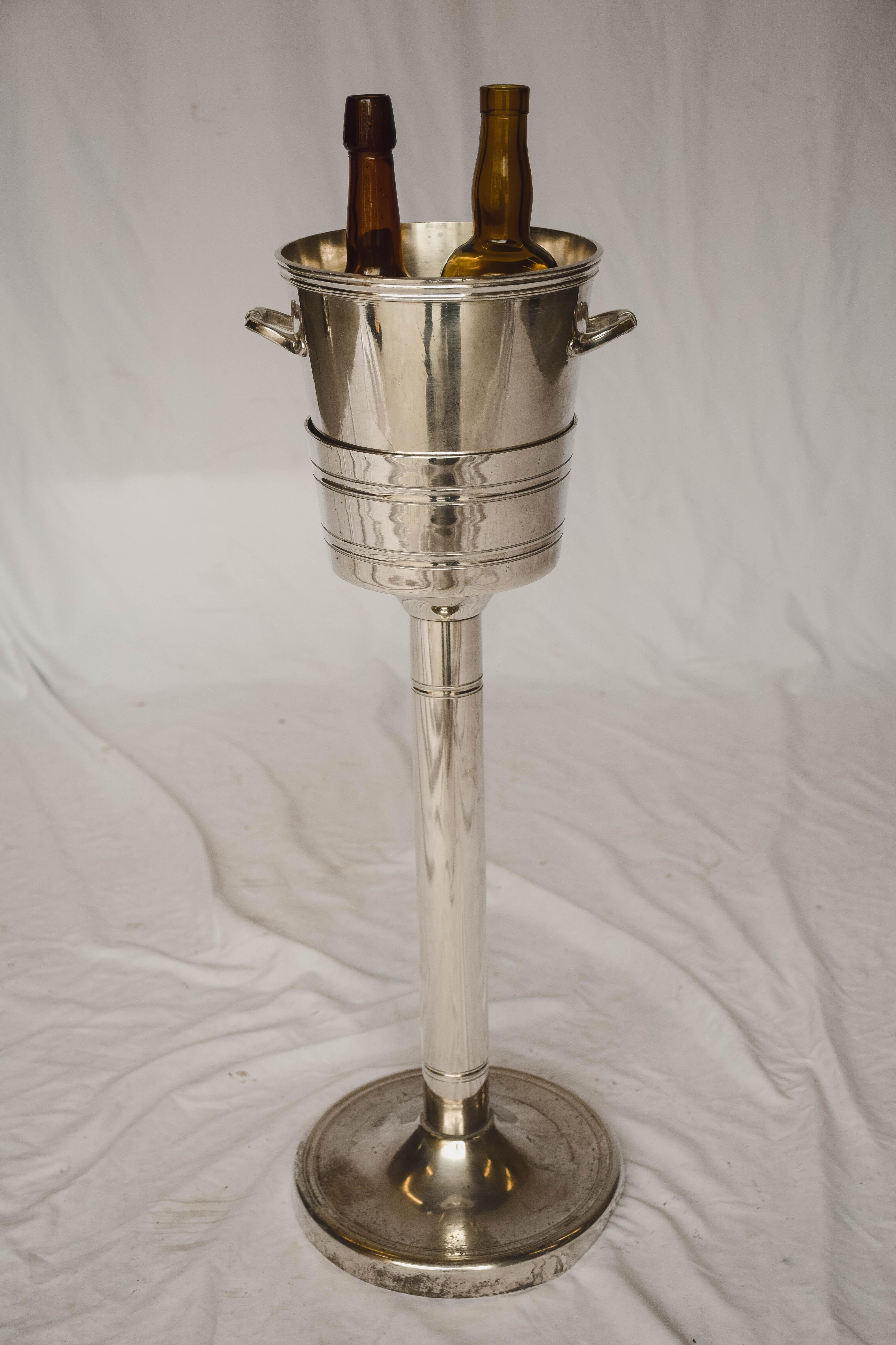 Hotel Silver French Champagne Bucket with Stand 4