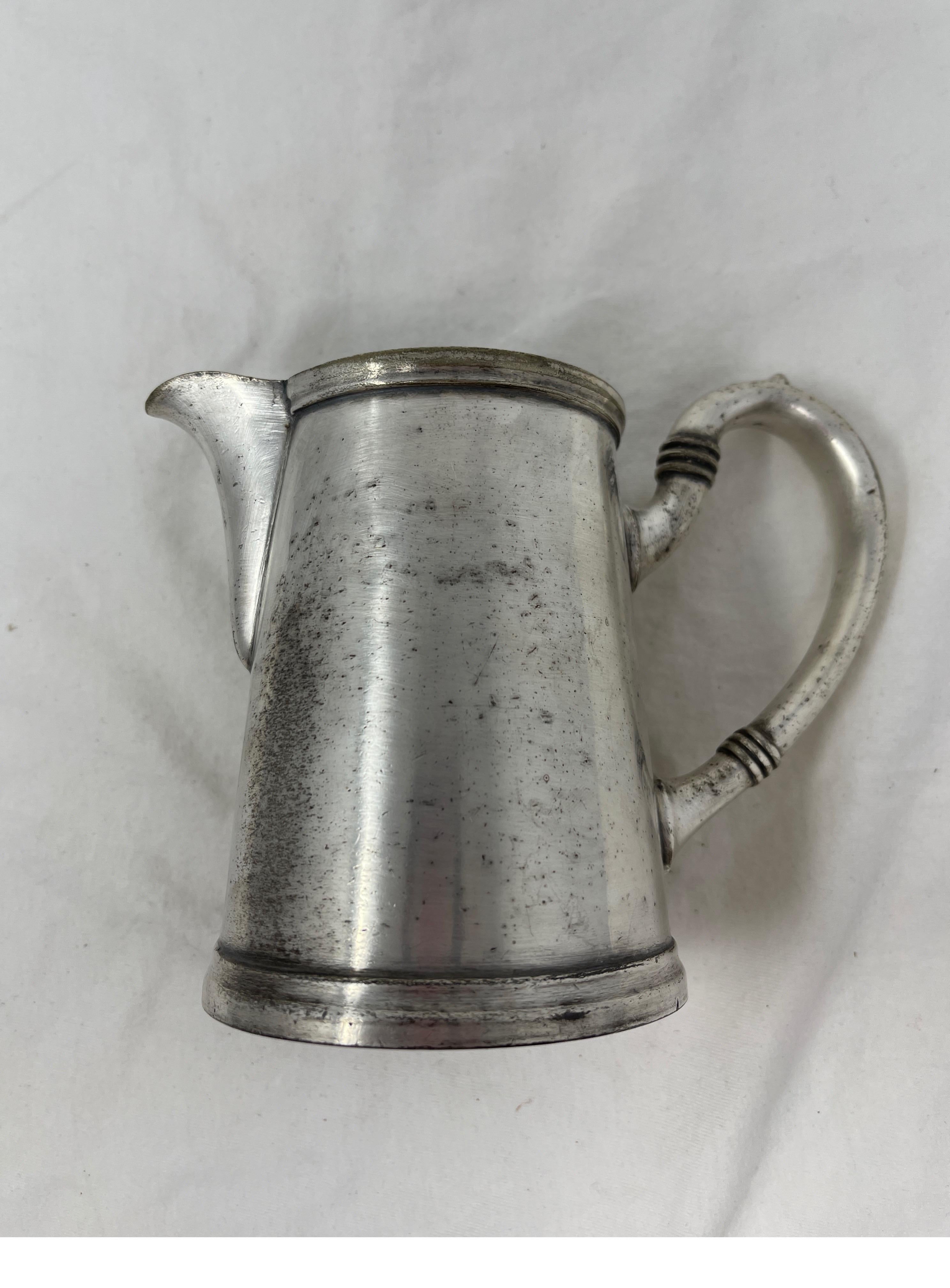 Charming 19th Century Hotel Silver Pitcher. Sourced in the South of France. 
3