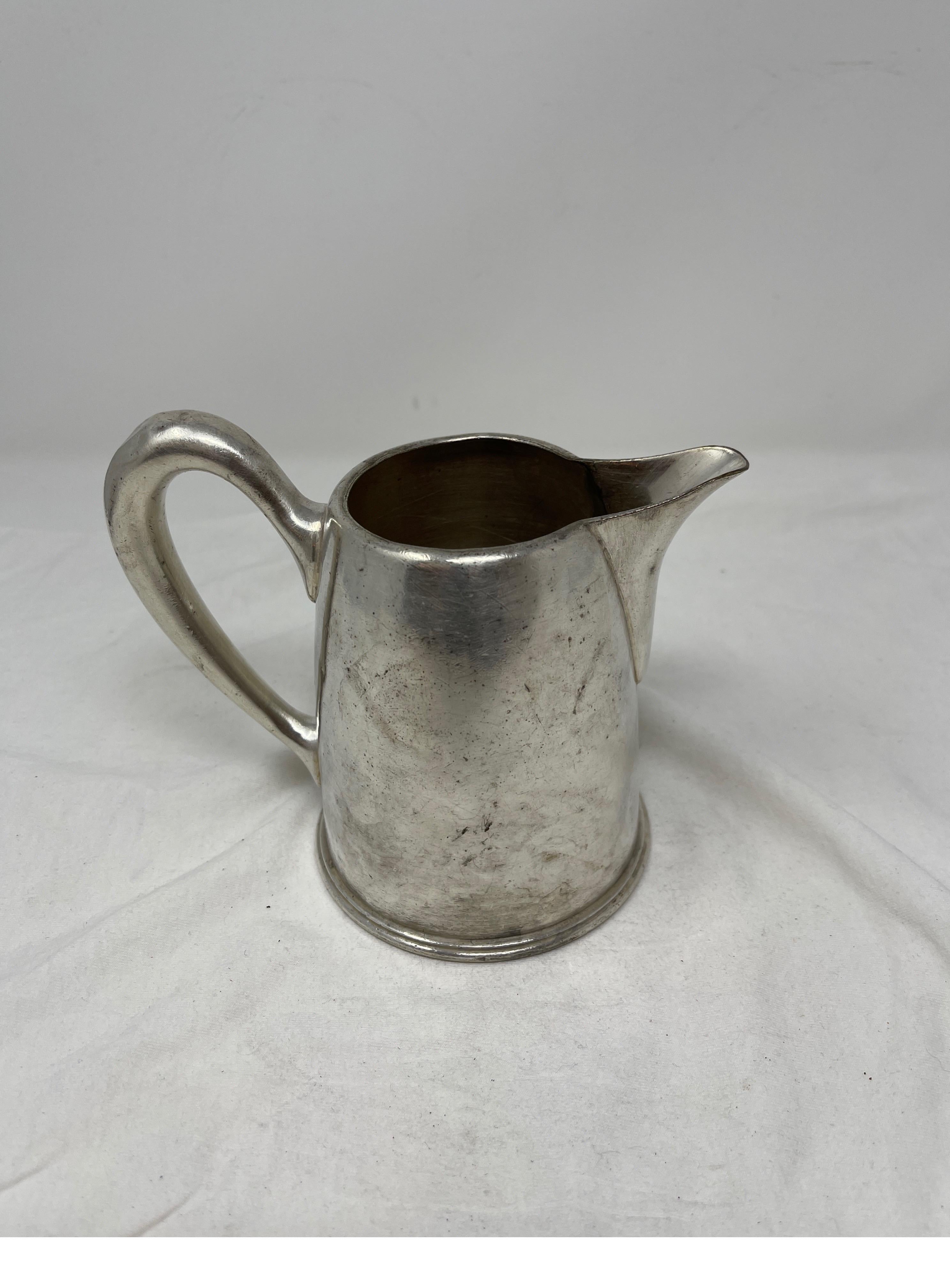 French Hotel Silver Pitcher, 19th Century