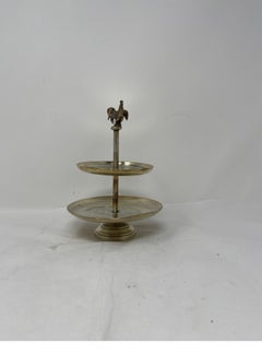 Hotel Silver Rooster Biscuit Stand