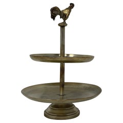 Hotel Silver Rooster Biscuit Stand