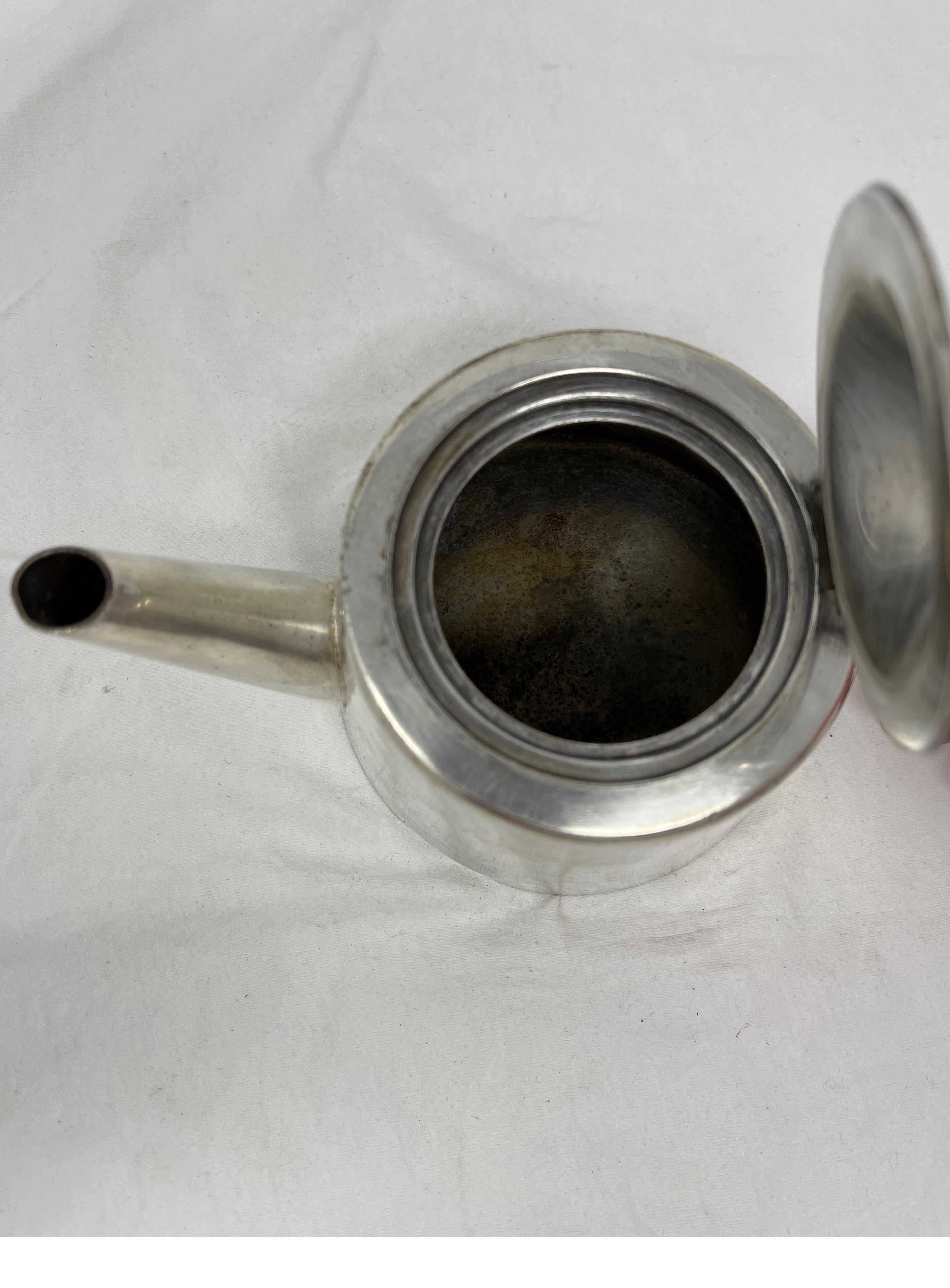 19th Century Hotel Silver Tea Pot For Sale
