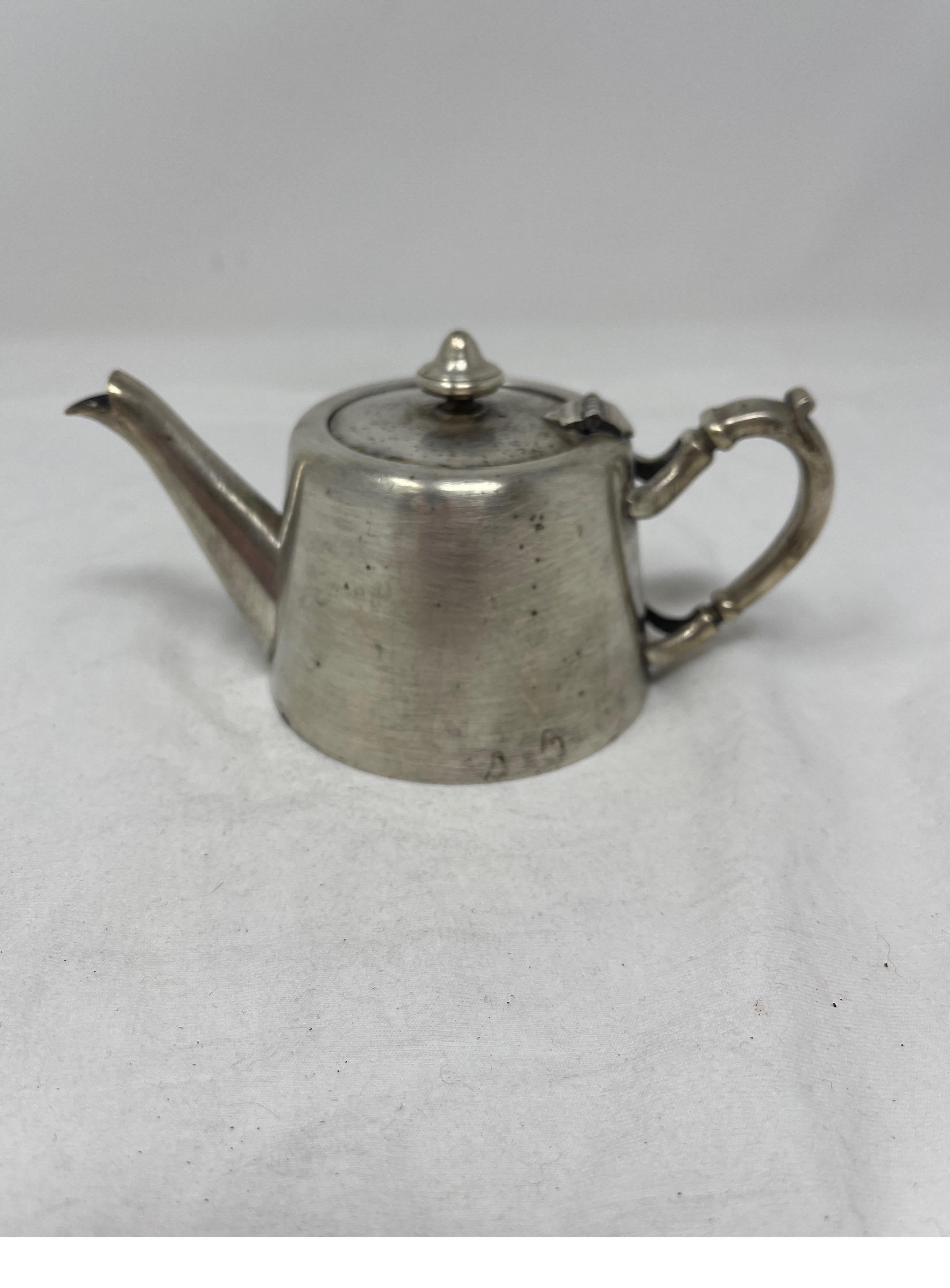 19th Century Hotel Silver Tea Pot For Sale