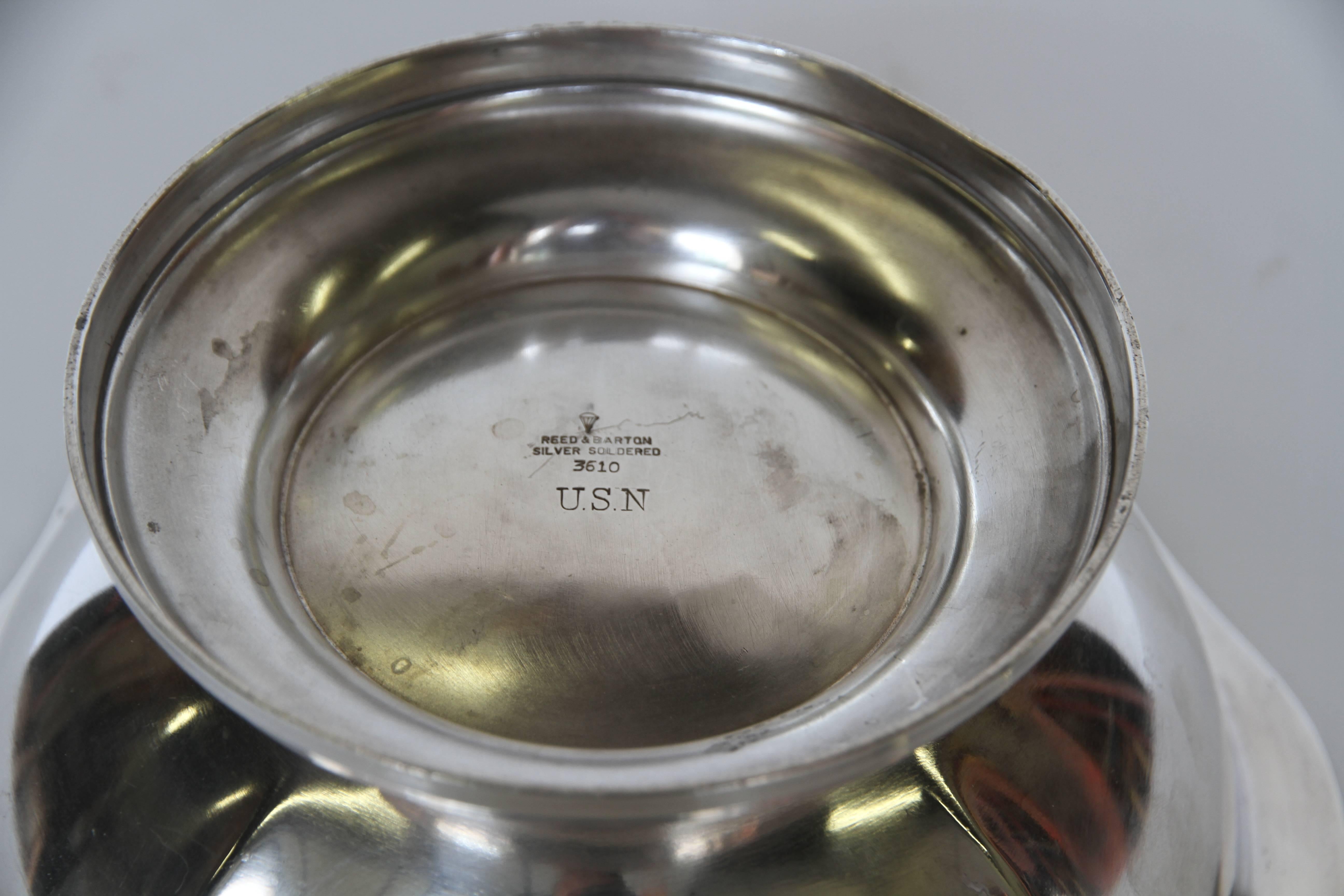 American Hotel Silver United States Navy Serving Bowl