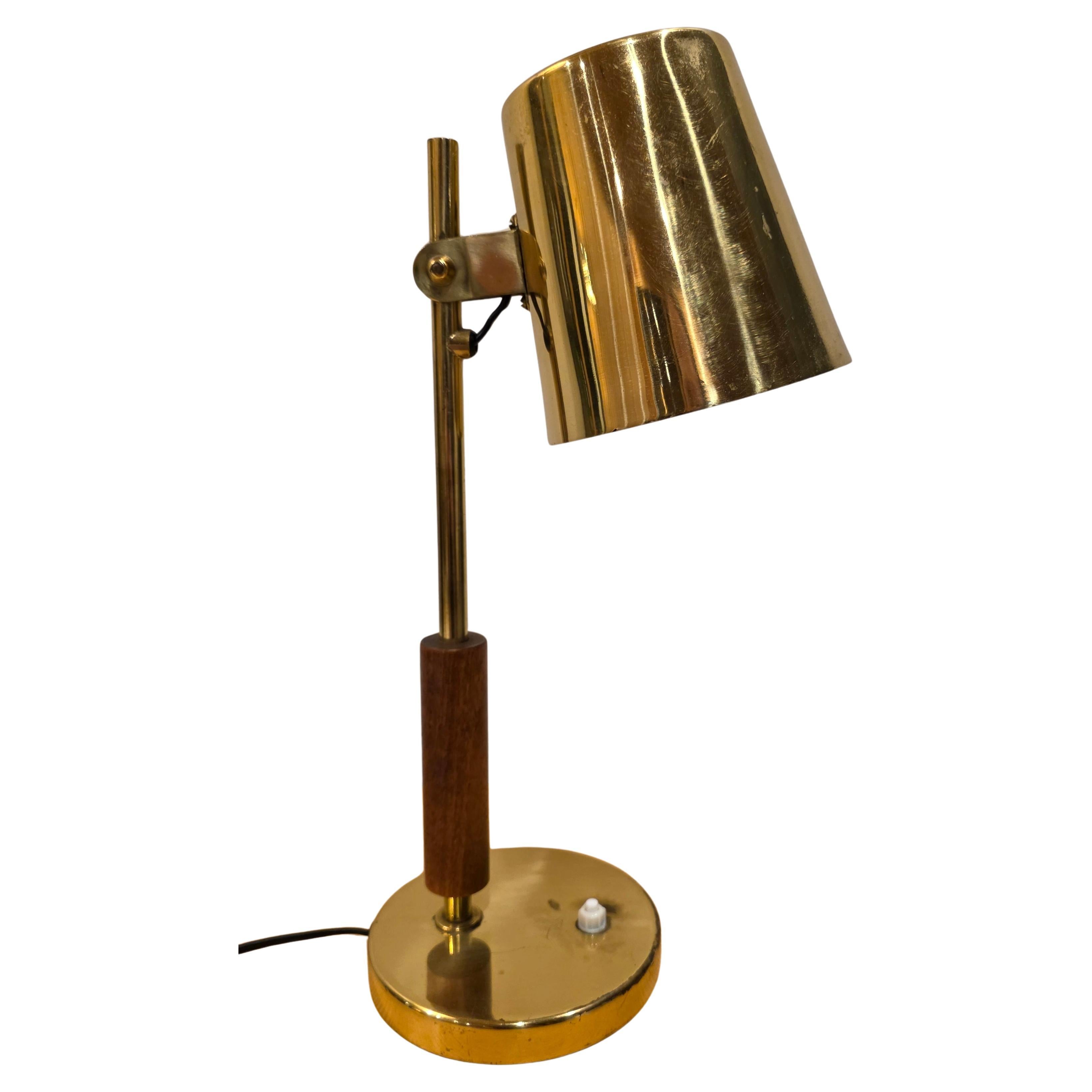 Hotel Vaakuna Brass Table Lamp, Finland 1950s For Sale