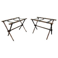 Hotel Wood and Straps Luggage Racks