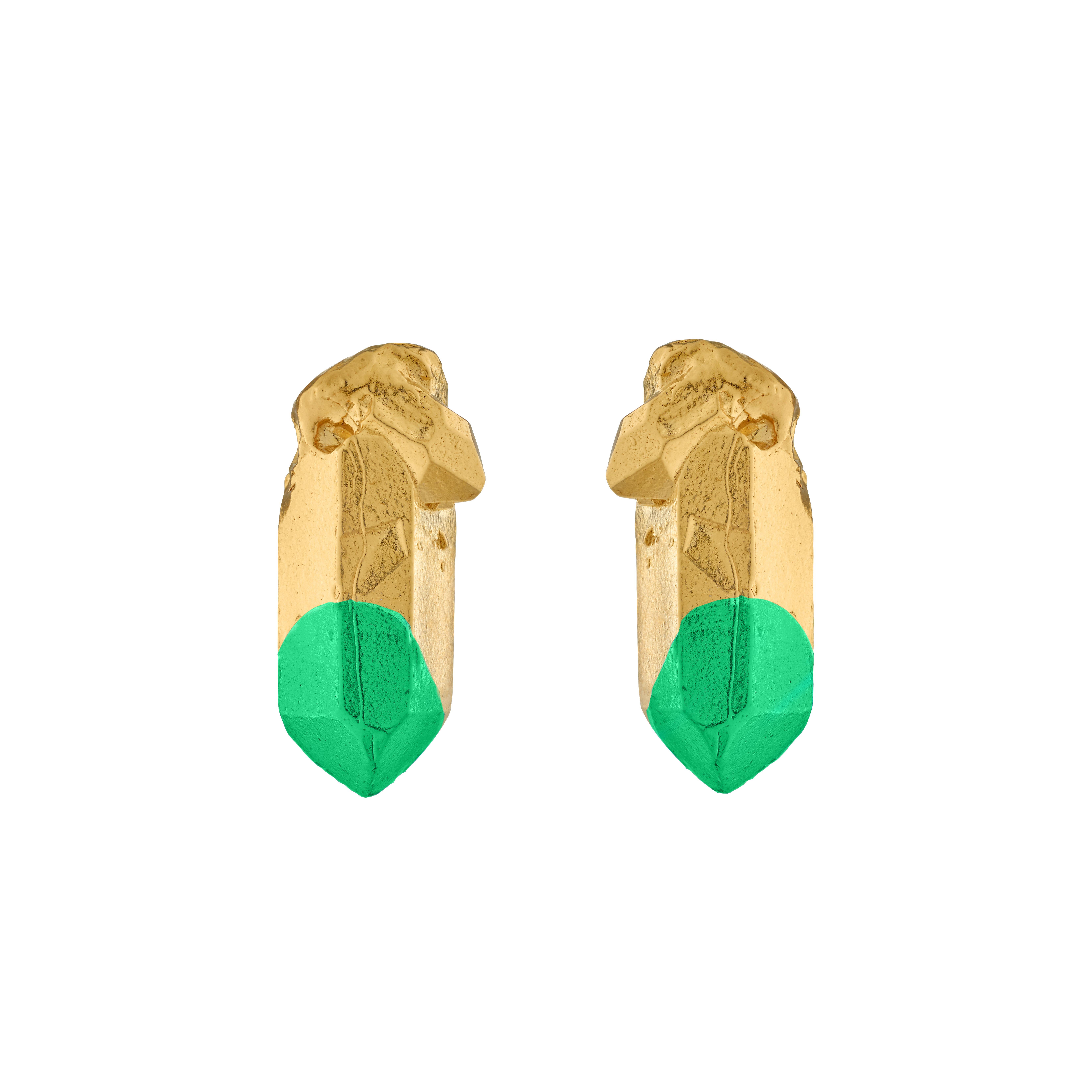 Donna HotRocks Alchemy, orecchini con perno in oro 18ct Fairmined Vermeil - Citrus in vendita