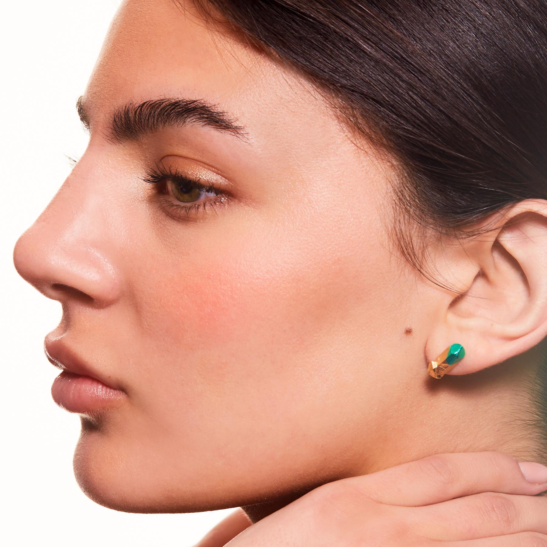 Donna HotRocks Alchemy - Orecchini con perno in vermeil d'oro 18ct Fairmined - Greene & Greene in vendita