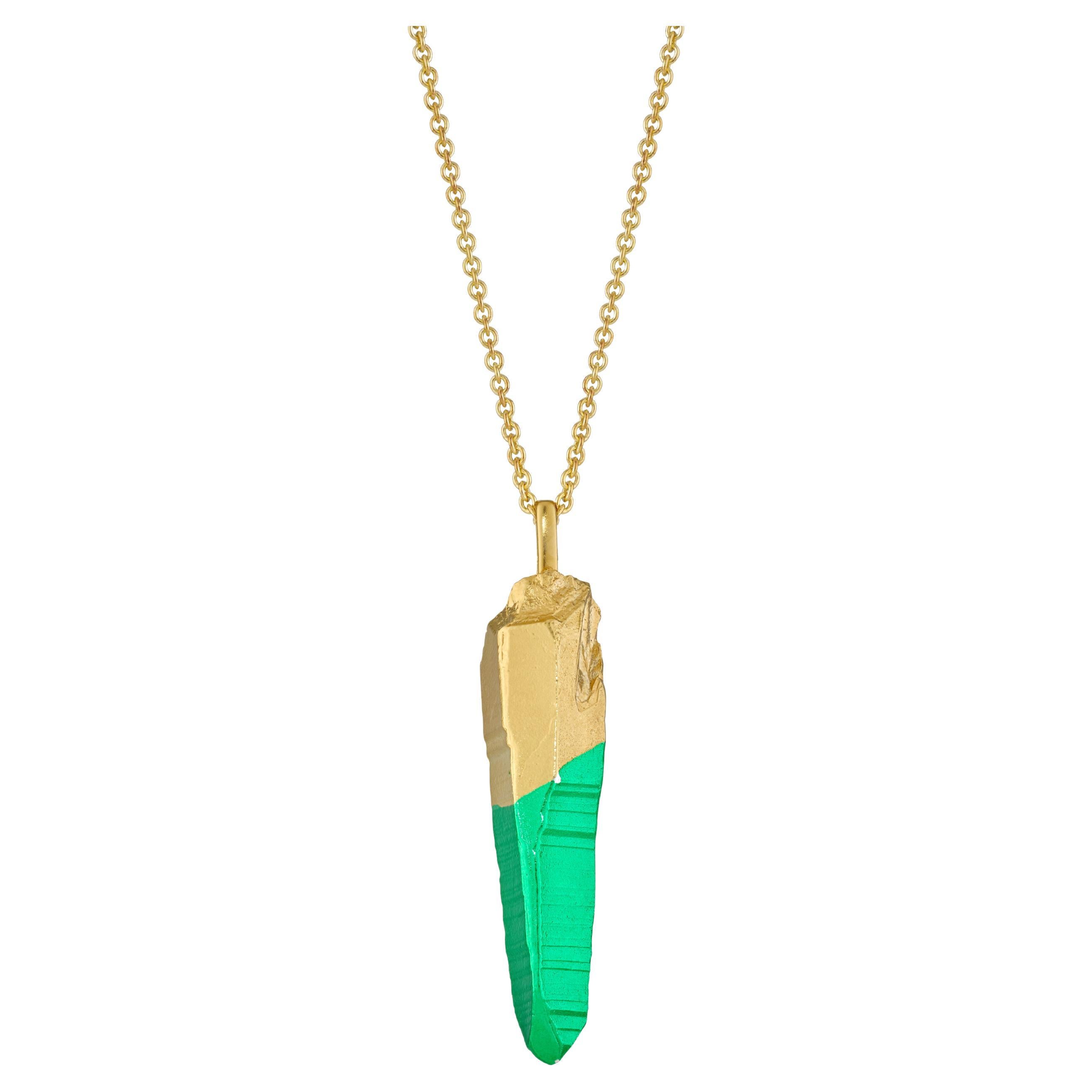 HotRocks Alchemy, collana con bacchetta in oro 18ct Fairmined Vermeil - Citrus