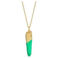 HotRocks Alchemy, collana con bacchetta in oro 18ct Fairmined Vermeil - Citrus