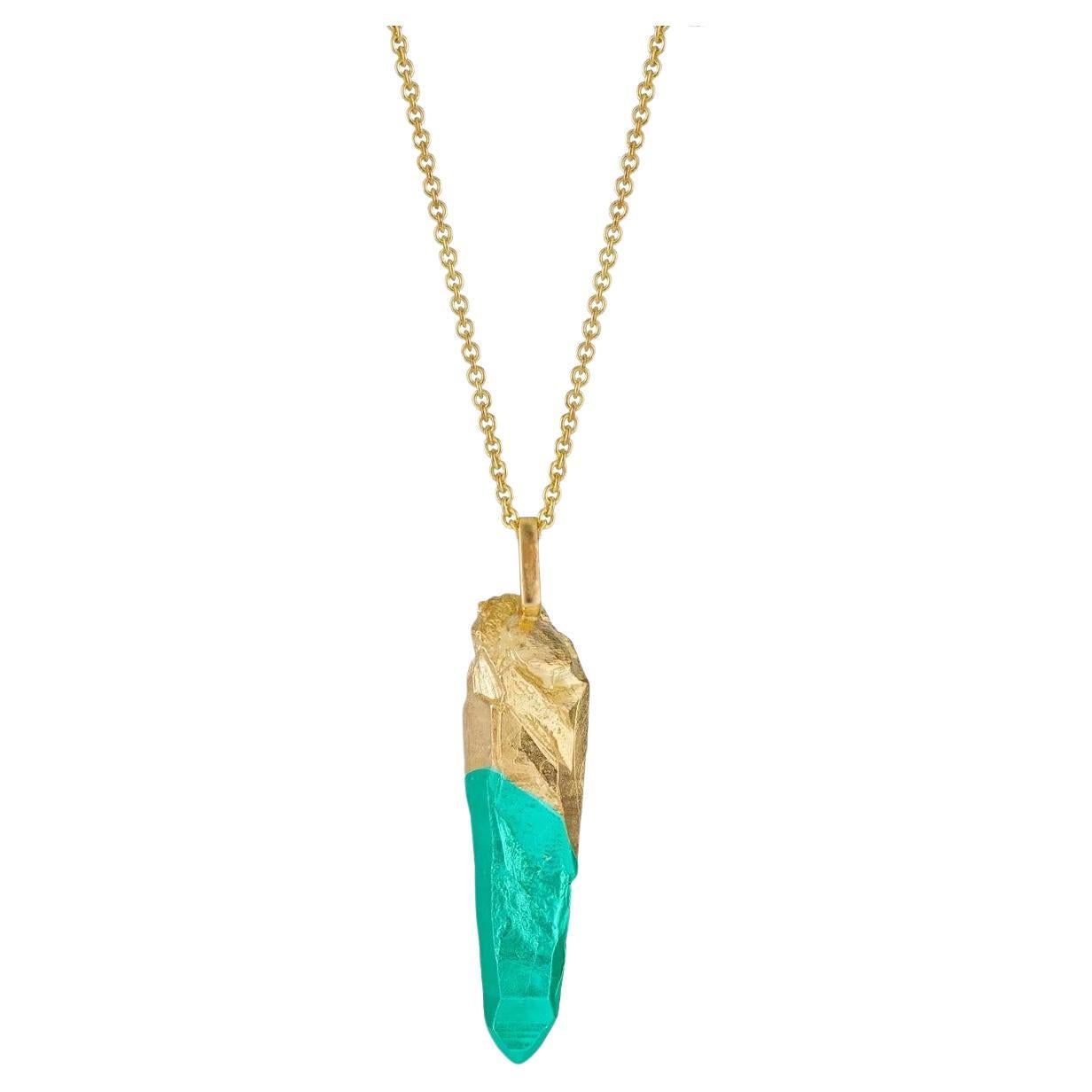 HotRocks Alchemy - Collana con bacchetta in oro 18ct Fairmined Vermeil - Greene & Greene