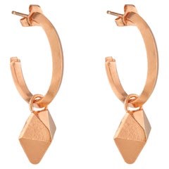 HotRocks Alchemy, orecchini a cerchio con charm in oro rosa 18ct Fairmined Vermeil