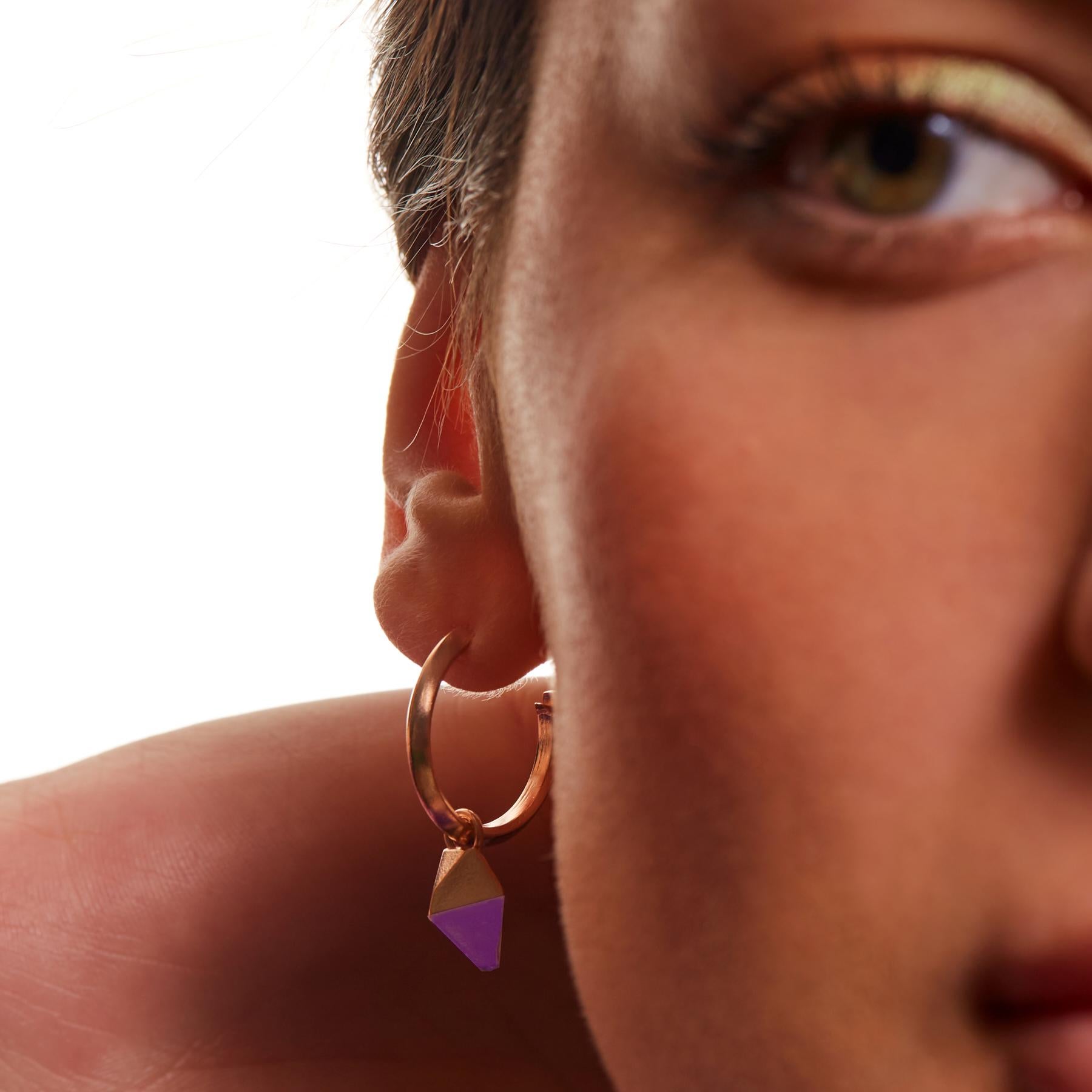 HotRocks Alchemy - Orecchini a cerchio con charm in oro rosa 18ct Fairmined - Heather In condizioni Nuovo in vendita a London, GB