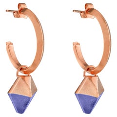 HotRocks Alchemy - Orecchini a cerchio con charm in oro rosa 18ct Fairmined - Heather