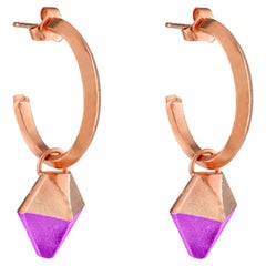HotRocks Alchemy, orecchini a cerchio con charm in oro rosa 18ct Fairmined Vermeil - Rosa