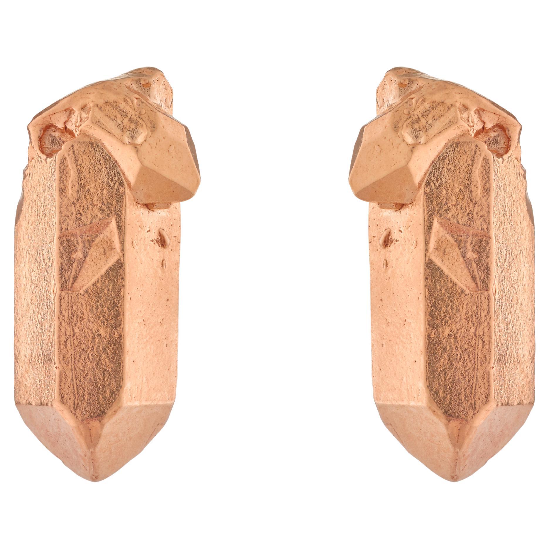 HotRocks Alchemy, orecchini con perno in oro rosa 18ct Fairmined Vermeil