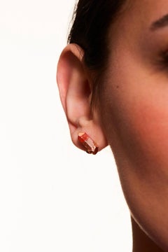 HotRocks Alchemy 18ct Fairmined Rose Gold Vermeil Stud Earrings - Sunset