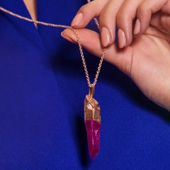 HotRocks Alchemy 18ct Fairmined Rose Gold Vermeil Wand Necklace - Rose