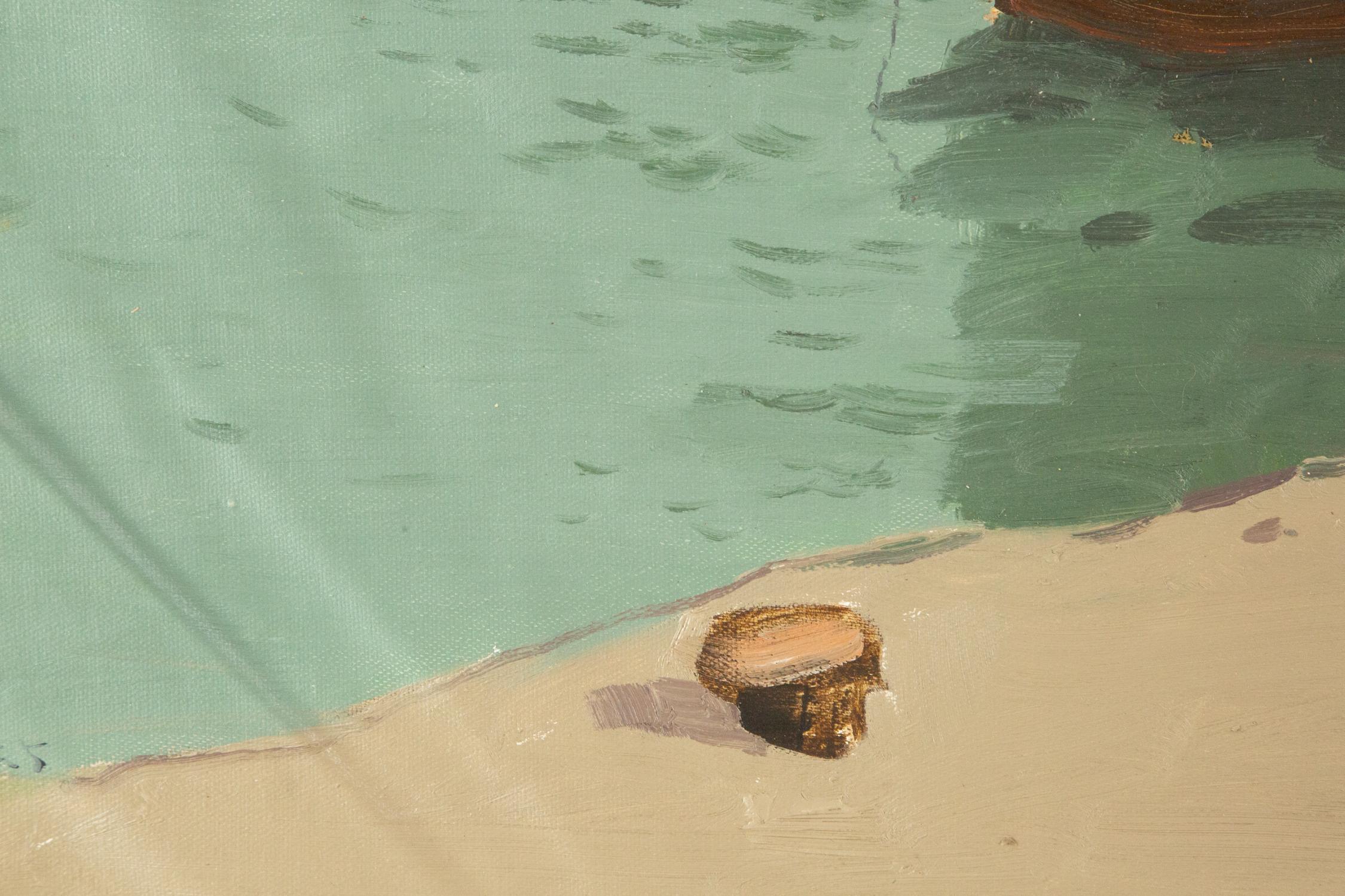 Hou Dun Landscape Original Oil On Canvas 