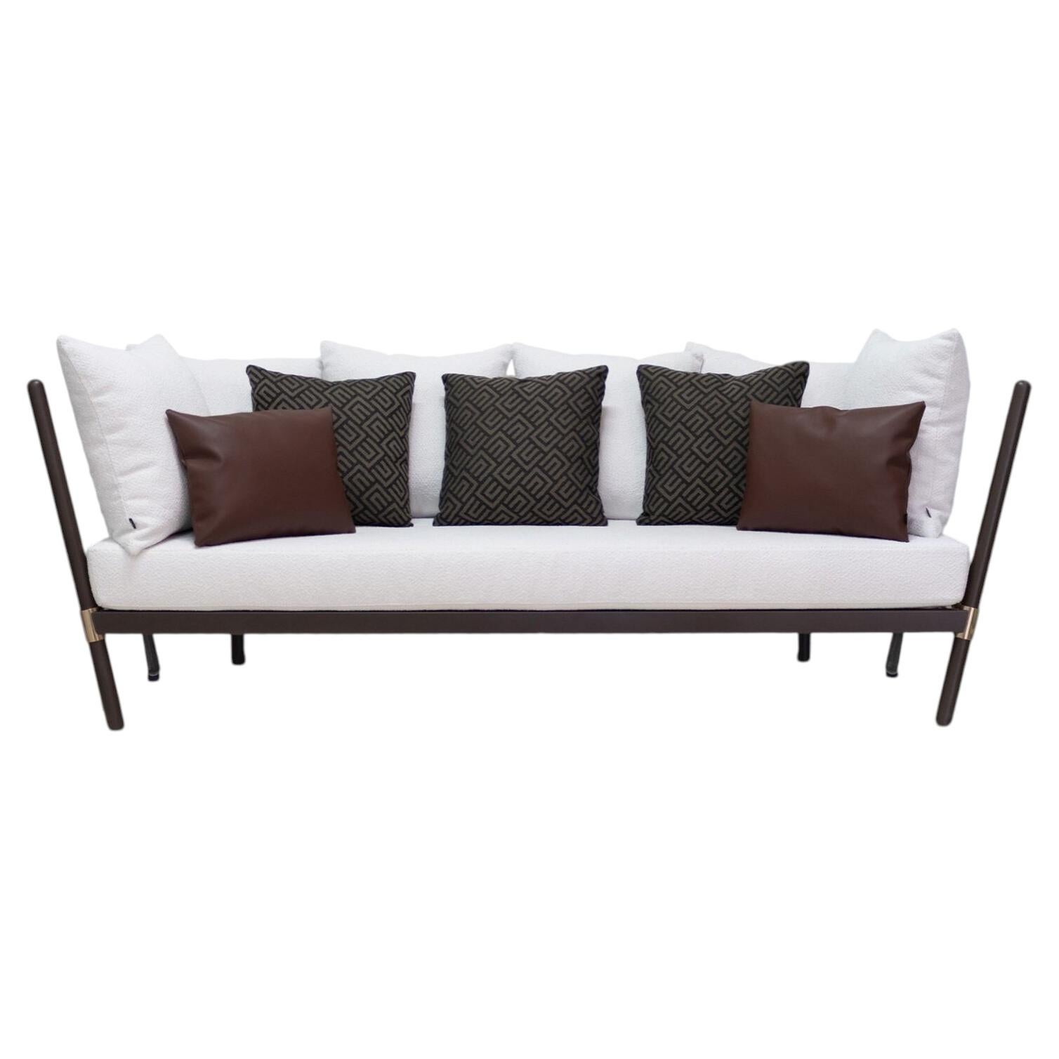 Houdini-Outdoor-Sofa aus Acryl und Edelstahl für den Außenbereich im Angebot