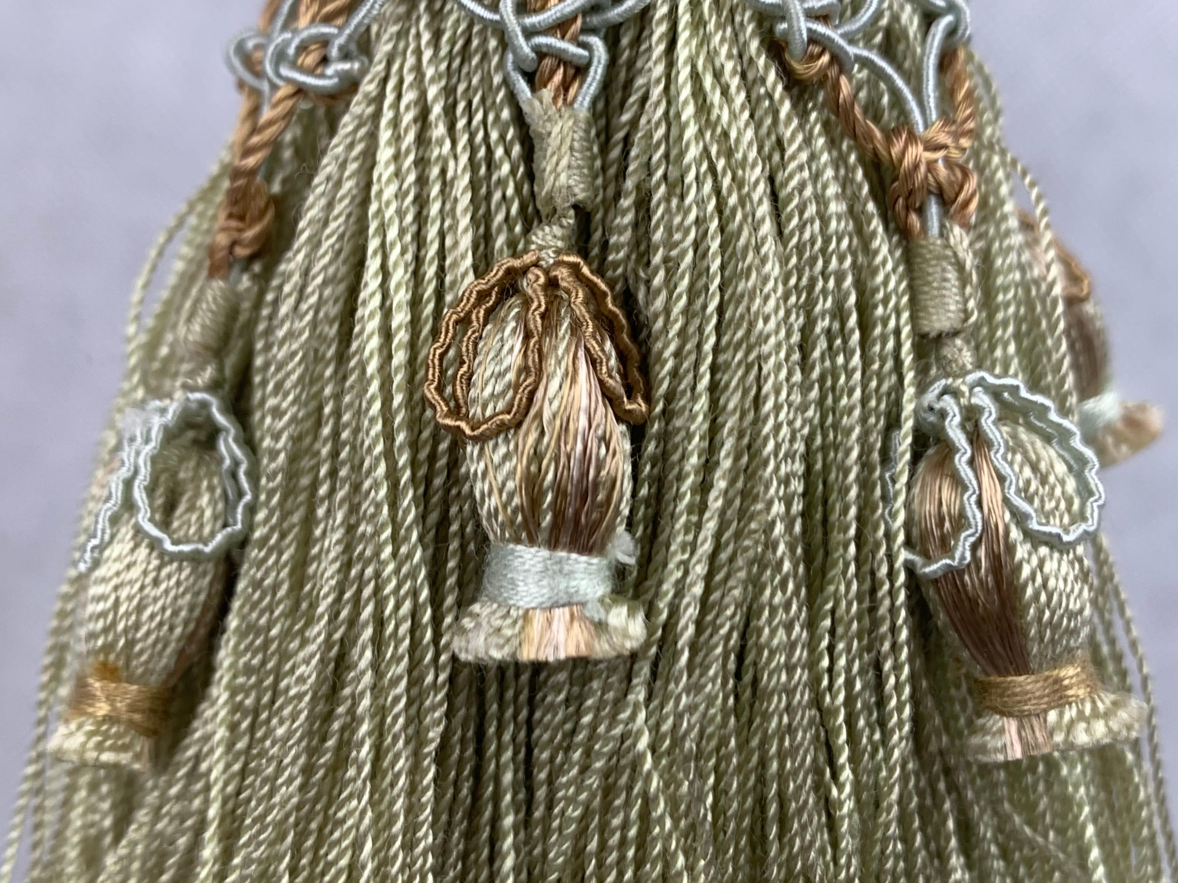 Napoleon III  Celadon Gland Cle (Key Tassel) Hand Tied by  Houles of Paris Passementerie