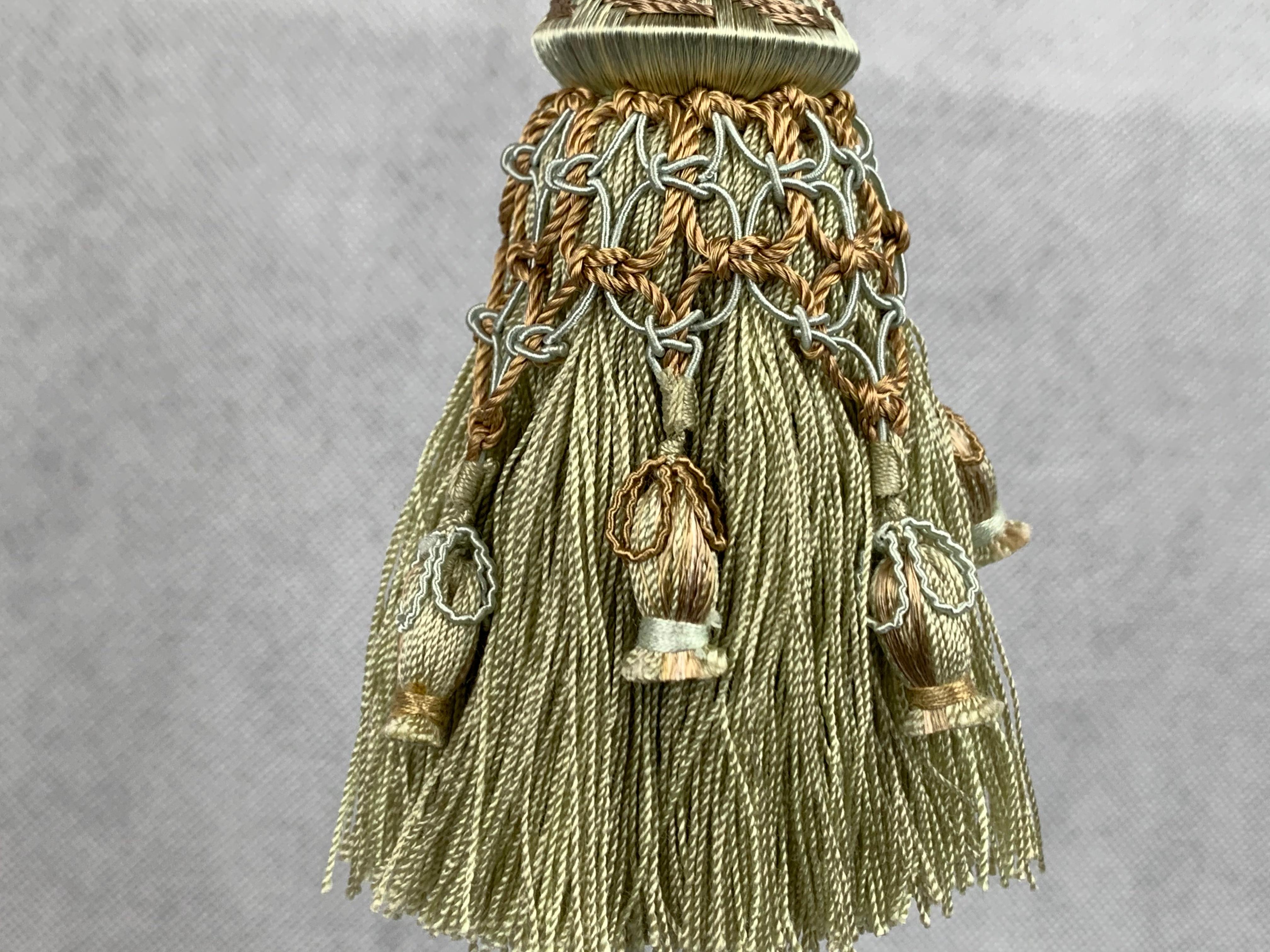 French  Celadon Gland Cle (Key Tassel) Hand Tied by  Houles of Paris Passementerie