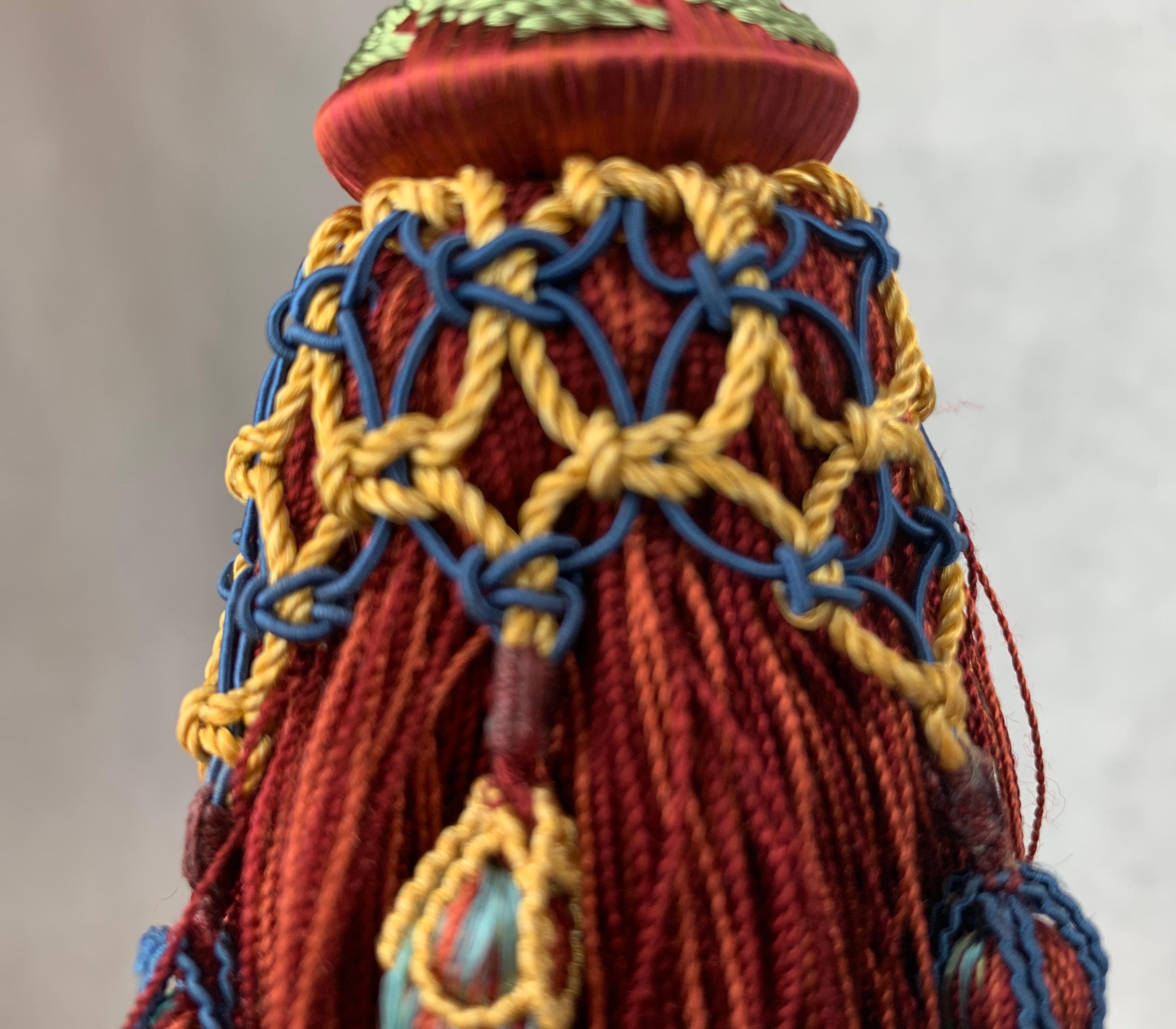 Louis XVI Houles of Paris Passmenterie Hand Tied Tassel in Rouge