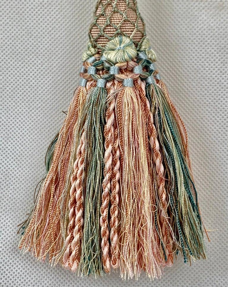 Hand-Crafted Houles of Paris Passmenterie Key Tassel in Peach