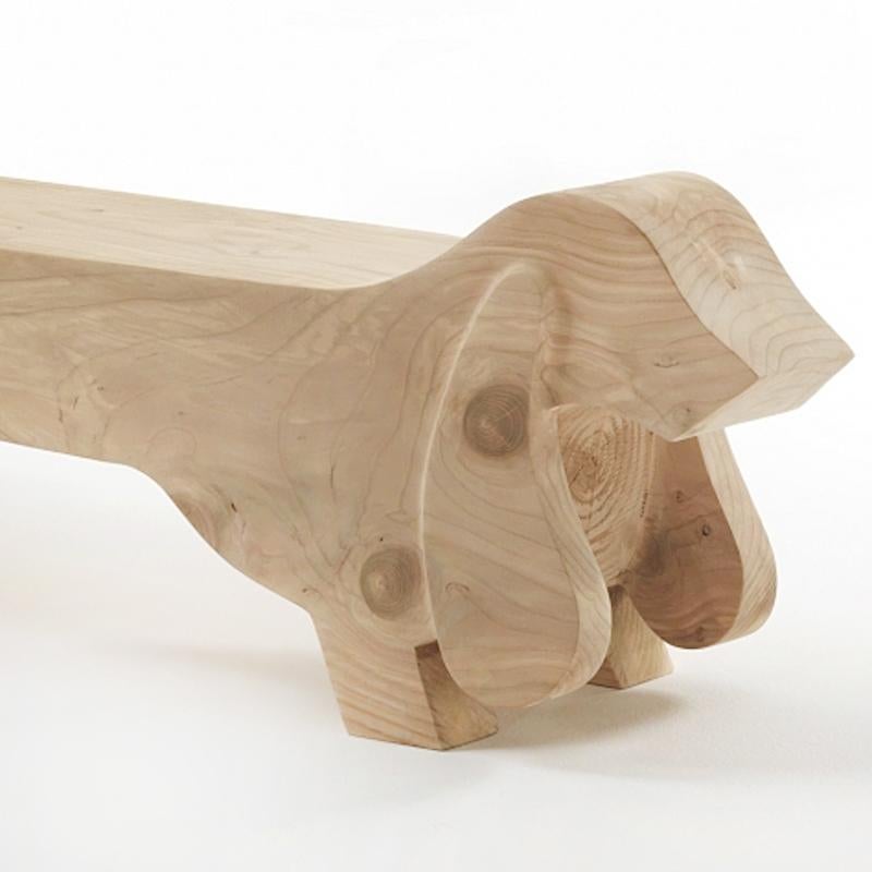 wooden dog bench
