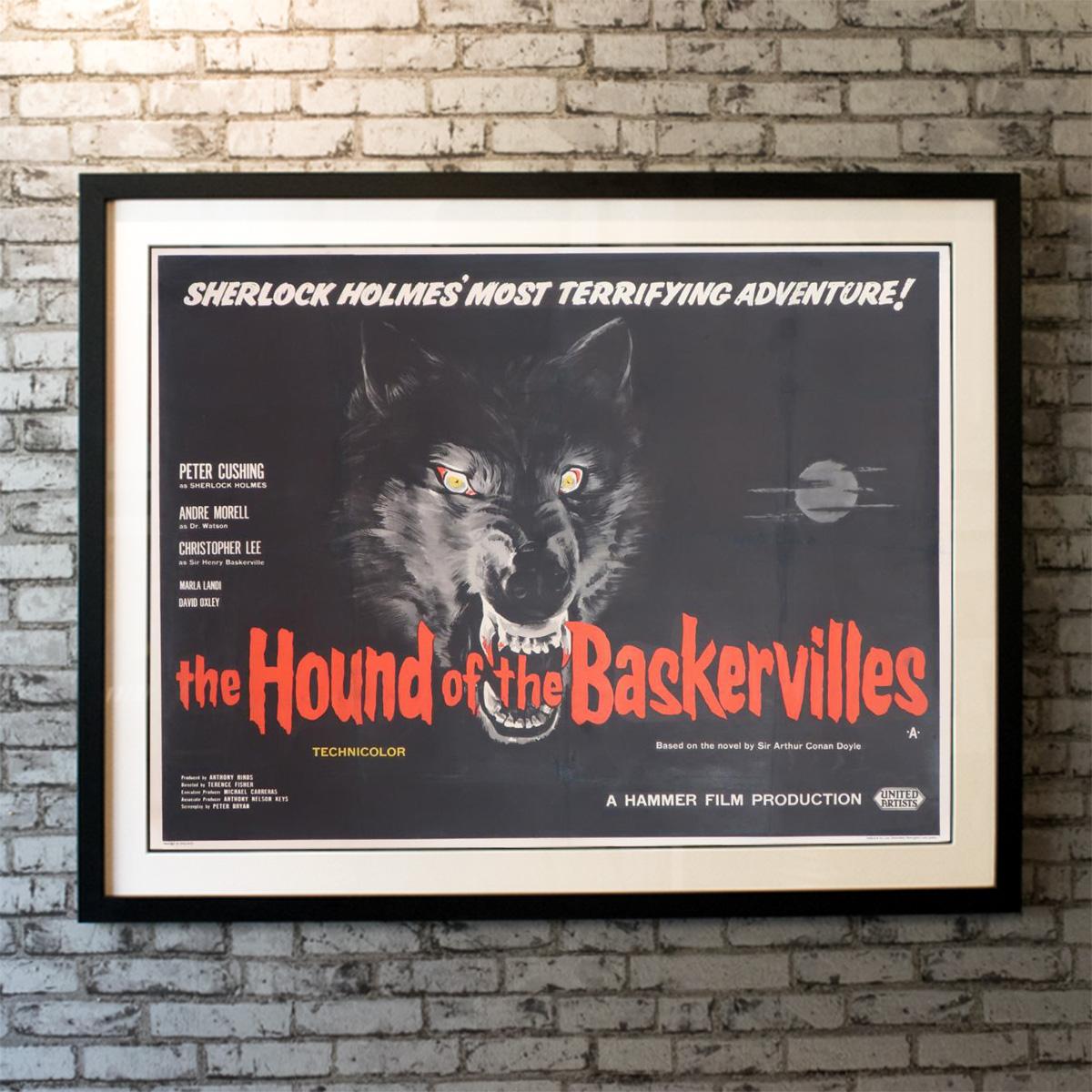 One of the rarest and most sought after UK quads in the hobby. The Hound of the Baskervilles is a 1959 British gothic horror mystery film directed by Terence Fisher and produced by Hammer Film Productions. It is based on the novel of the same title