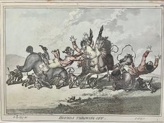 “Hounds Throwing-Off” Engraving by James Gillray