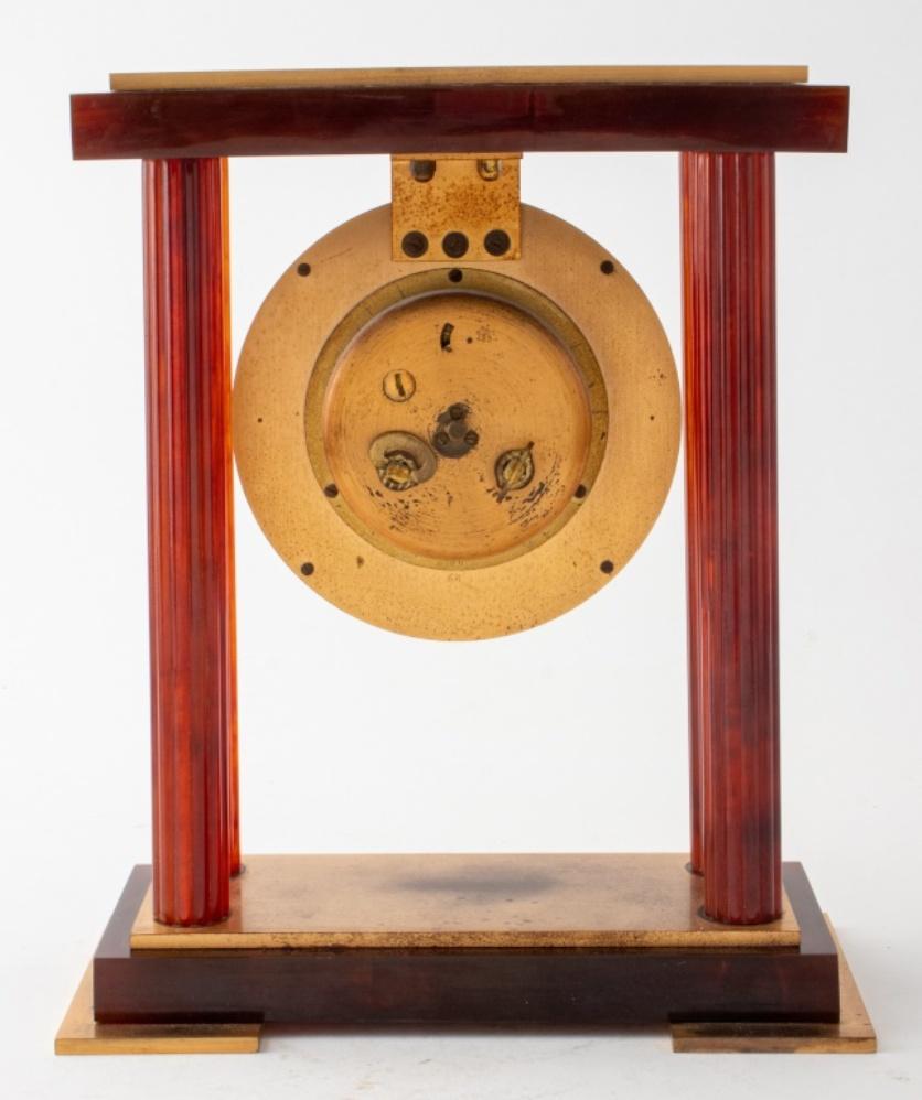 20th Century Hour Lavigne Paris Portico Mantle Clock For Sale