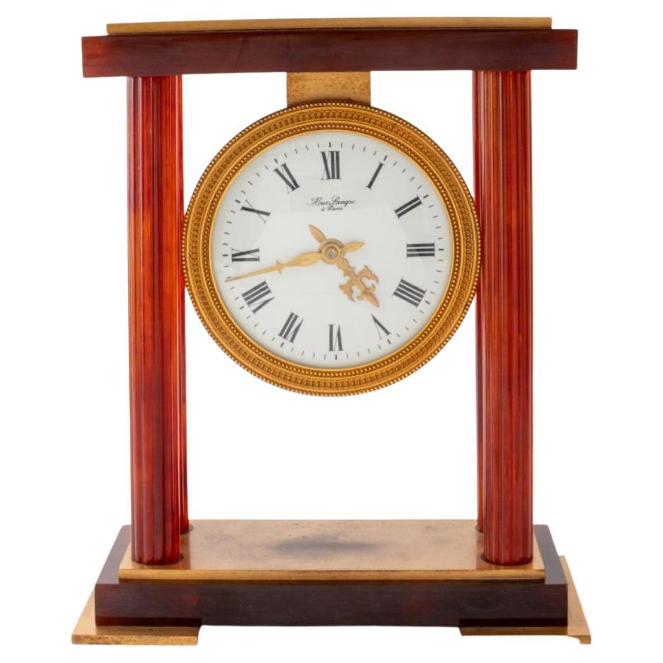 Hour Lavigne Paris Portico Mantle Clock For Sale