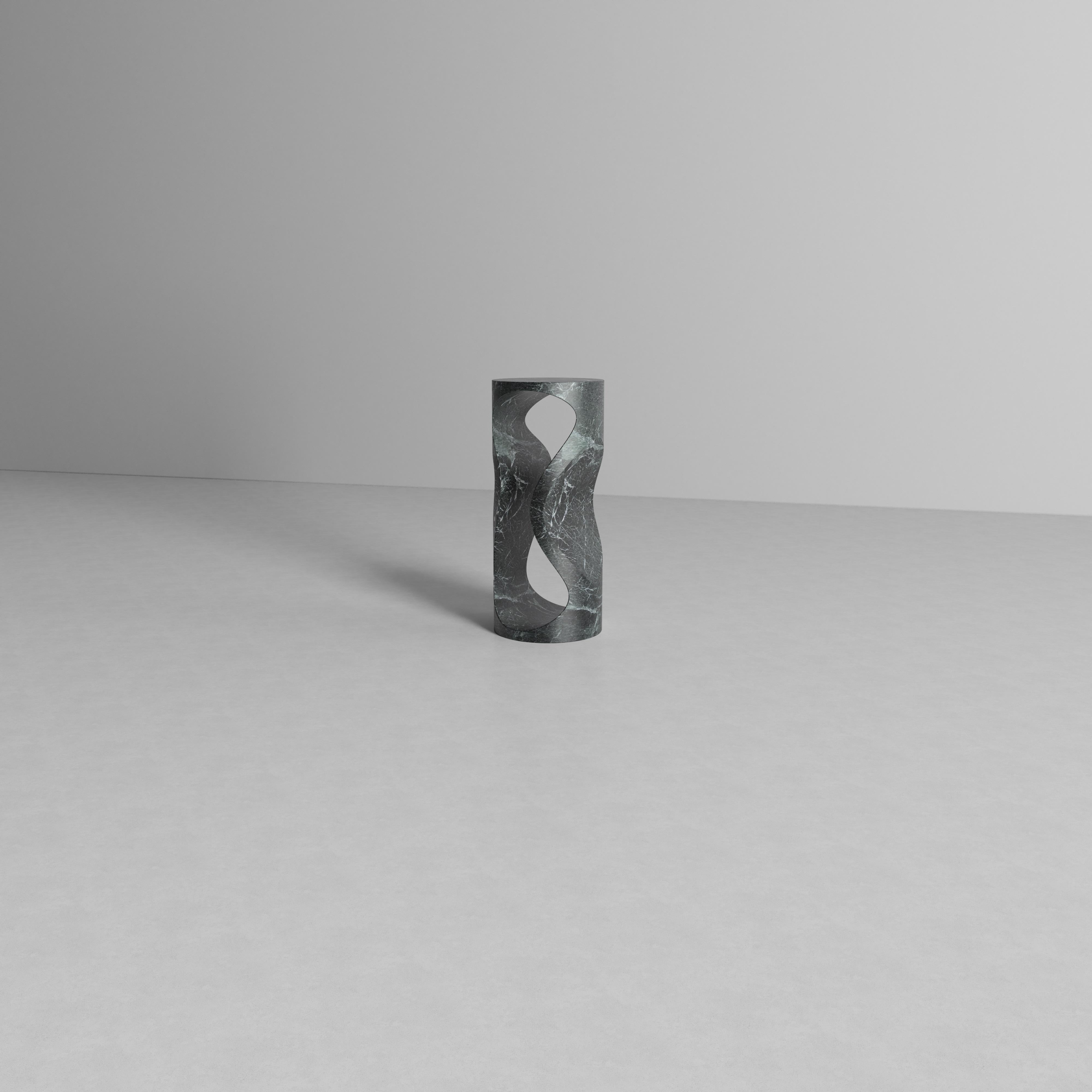 Hourglass Alpi Verde Marble Pedestal by Studio TOOJ im Angebot 2