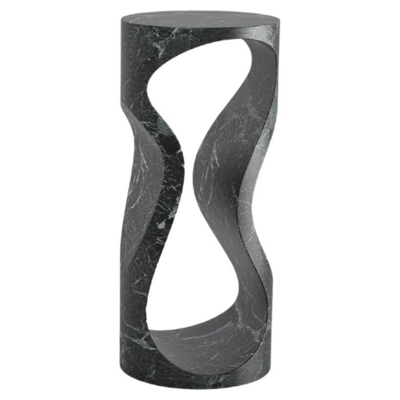 Hourglass Alpi Verde Marble Pedestal by Studio TOOJ im Angebot